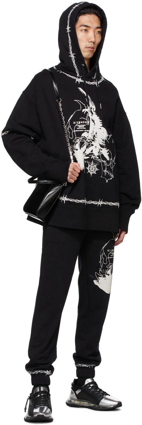 Givenchy Givenchy FW21 Barbed Wire Eagle Gothic Destroy Lonely Hoodie Size US L / EU 52-54 / 3 - 5 Thumbnail