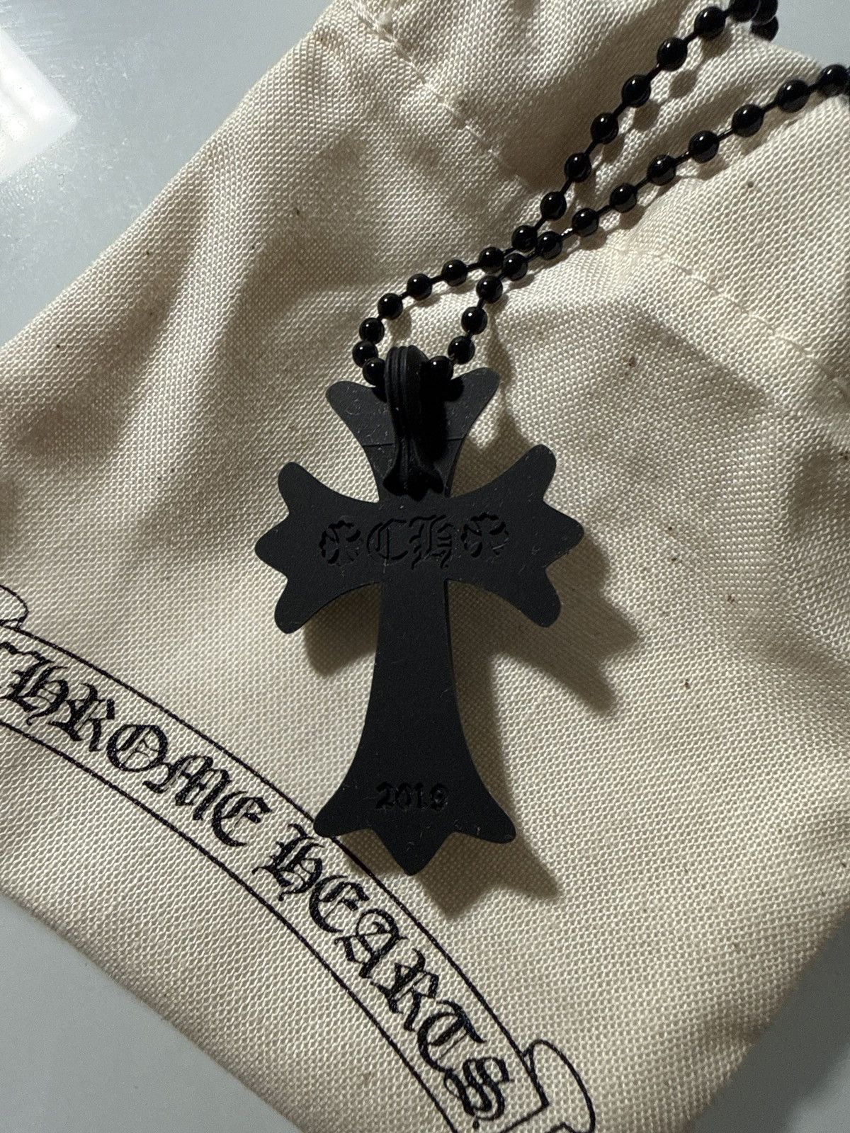 Chrome Hearts Silichrome Cross Pendant and Ball Chain Size ONE SIZE - 7 Thumbnail