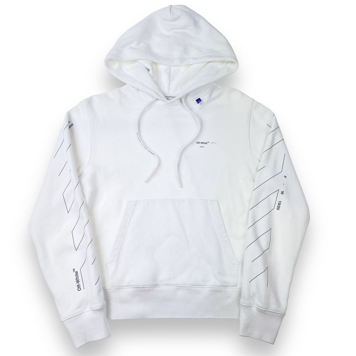 Off-White Off-White Unfinished Arrows White Hoodie Size US XS / EU 42 / 0 - 3 Thumbnail
