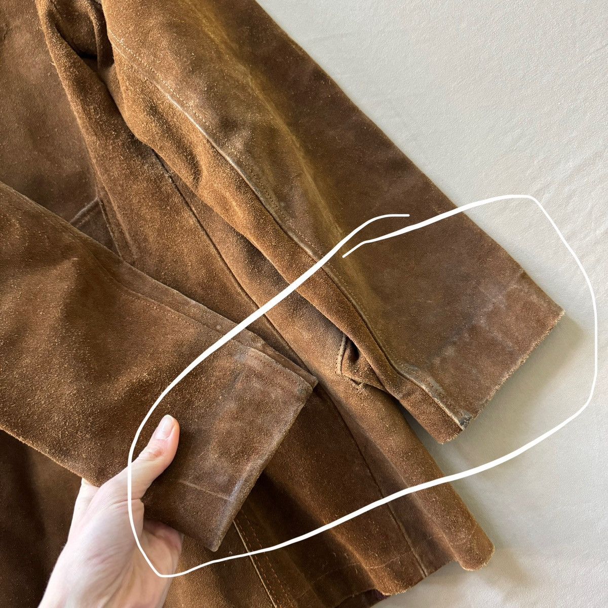 Other Vintage Rigid Suede Leather Jacket Size S / US 4 / IT 40 - 12 Thumbnail