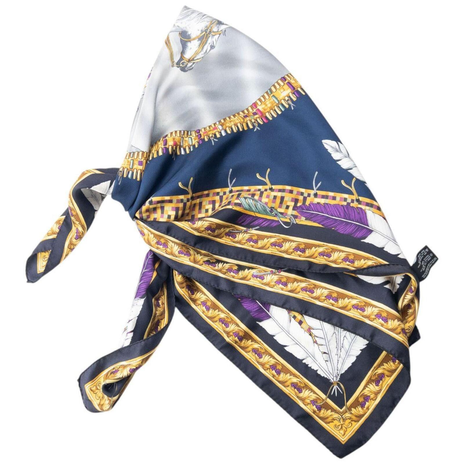 Versace Versace Native American Print Silk Scarf Size ONE SIZE - 7 Thumbnail