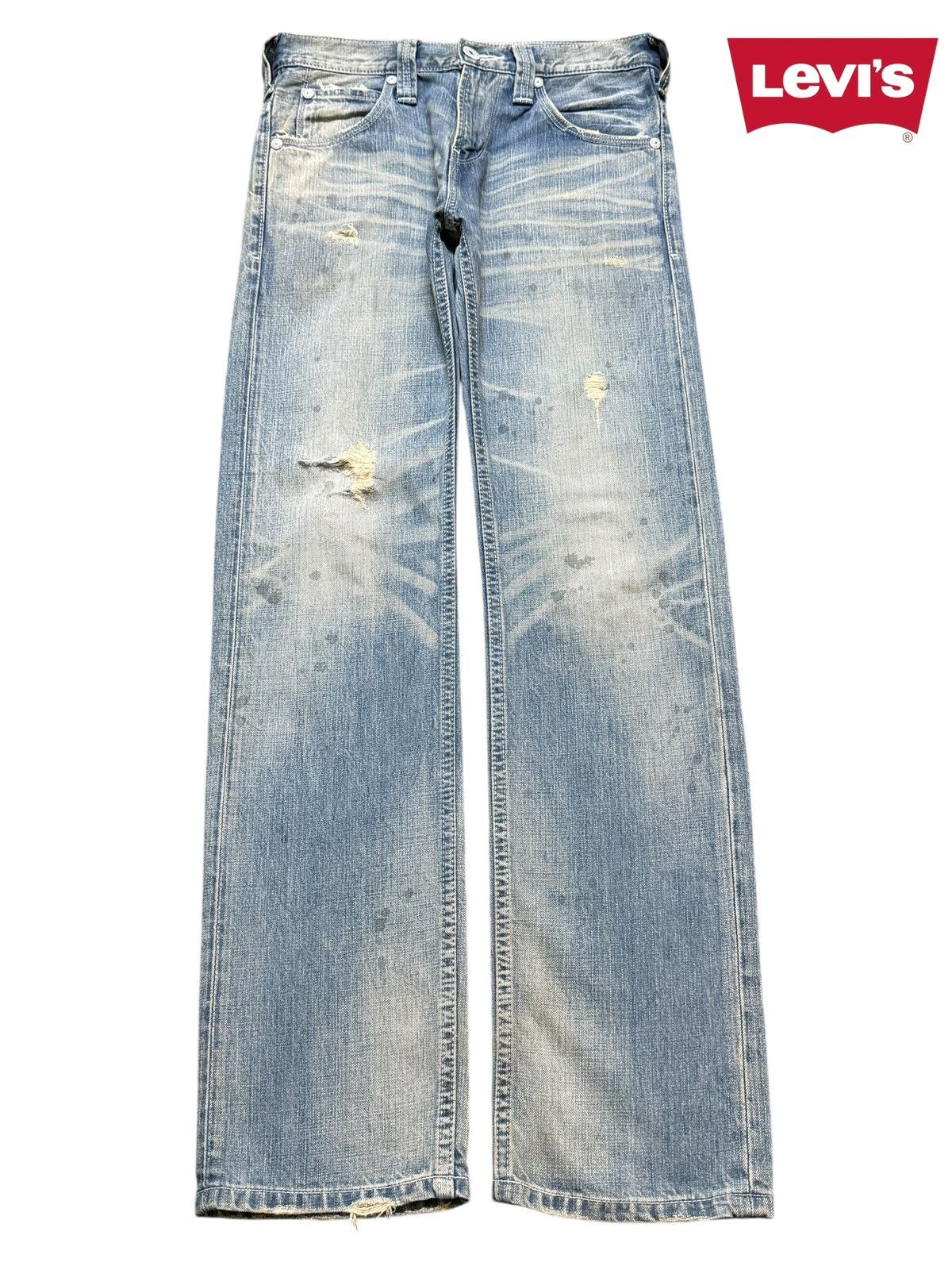 Levi's Vintage Y2K Levis 504 Faded Wash Whisker Distressed Straight Size US 30 / EU 46 - 1 Thumbnail