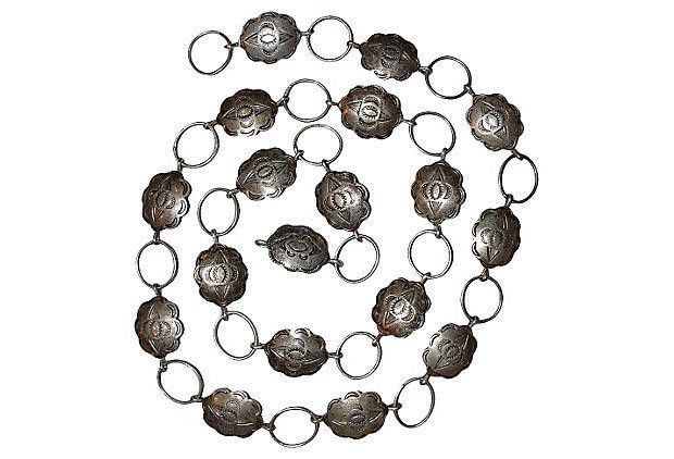 Designer Sterling Silver Concho Necklace Size ONE SIZE - 4 Thumbnail