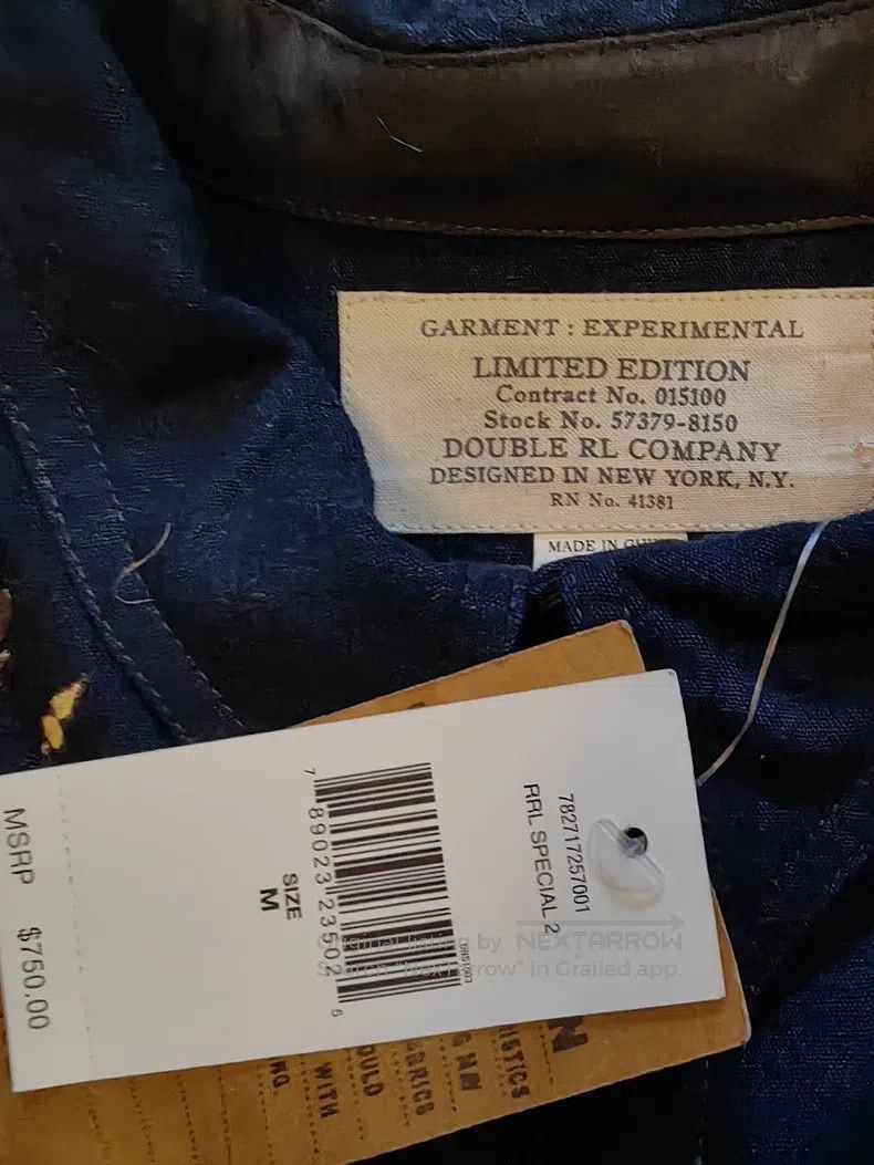 RRL Ralph Lauren RRL Ralph Lauren National flag embroidery navy blue shirt Size US M / EU 48-50 / 2 - 3 Thumbnail