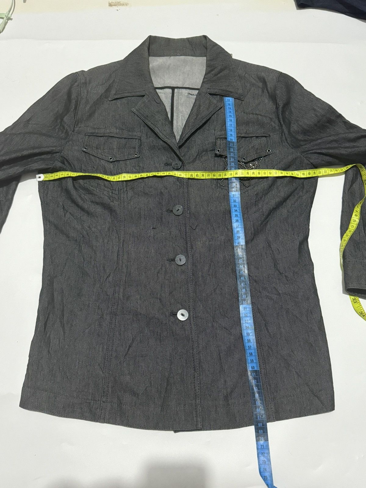 14th Addiction 14thAddiction Blazer Shirt Chain Pocket by Leilian Size US M / EU 48-50 / 2 - 5 Thumbnail