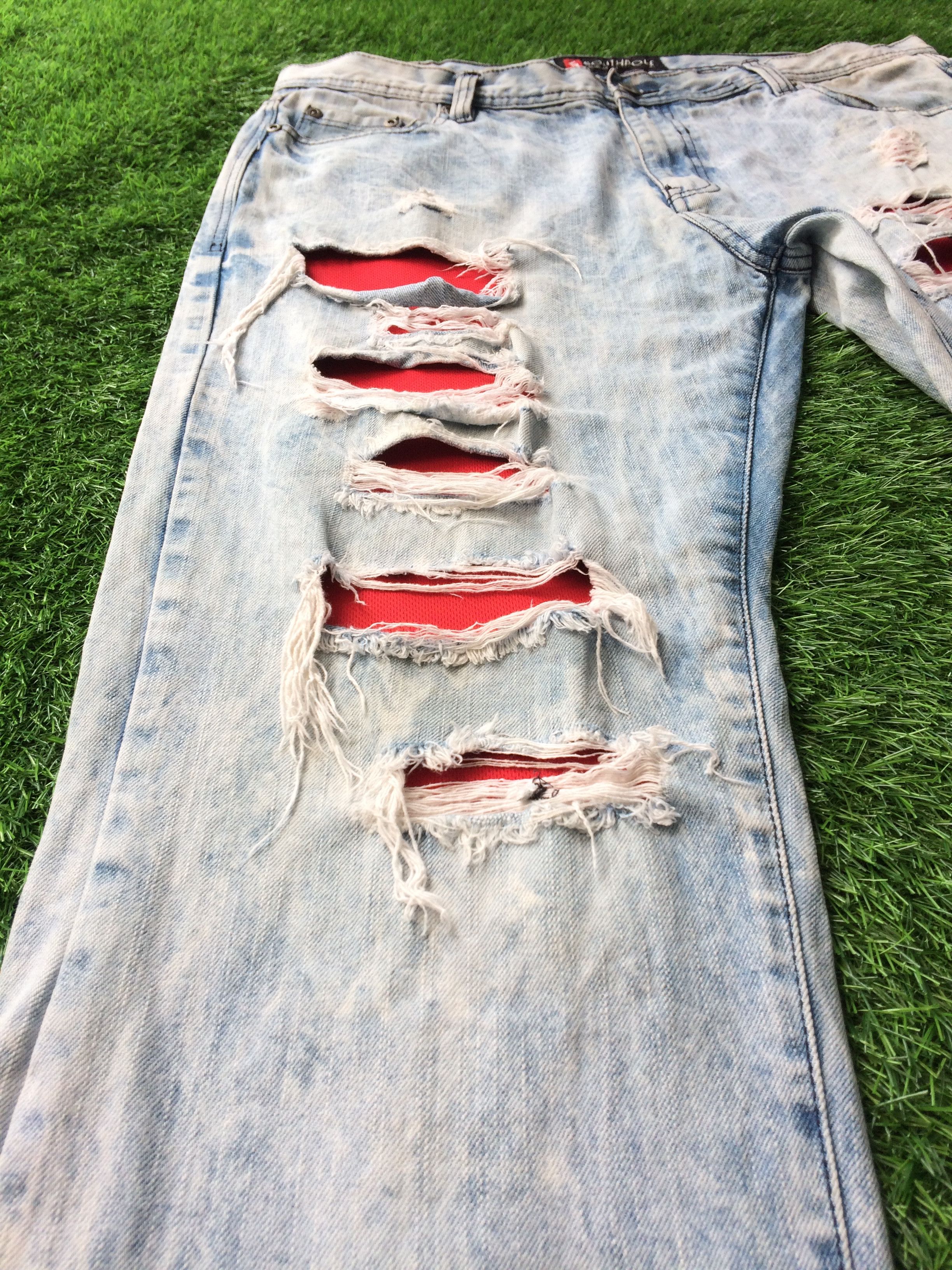 Southpole Distressed Ripped Southpole Acid Wash Jeans D-722 Size US 40 / EU 56 - 6 Thumbnail