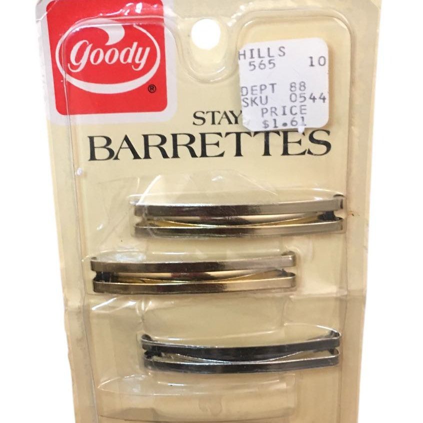 Other Vintage Goody Stay Tight Barrettes Metal #8903 USA 1975 3 Pk Size ONE SIZE - 4 Thumbnail