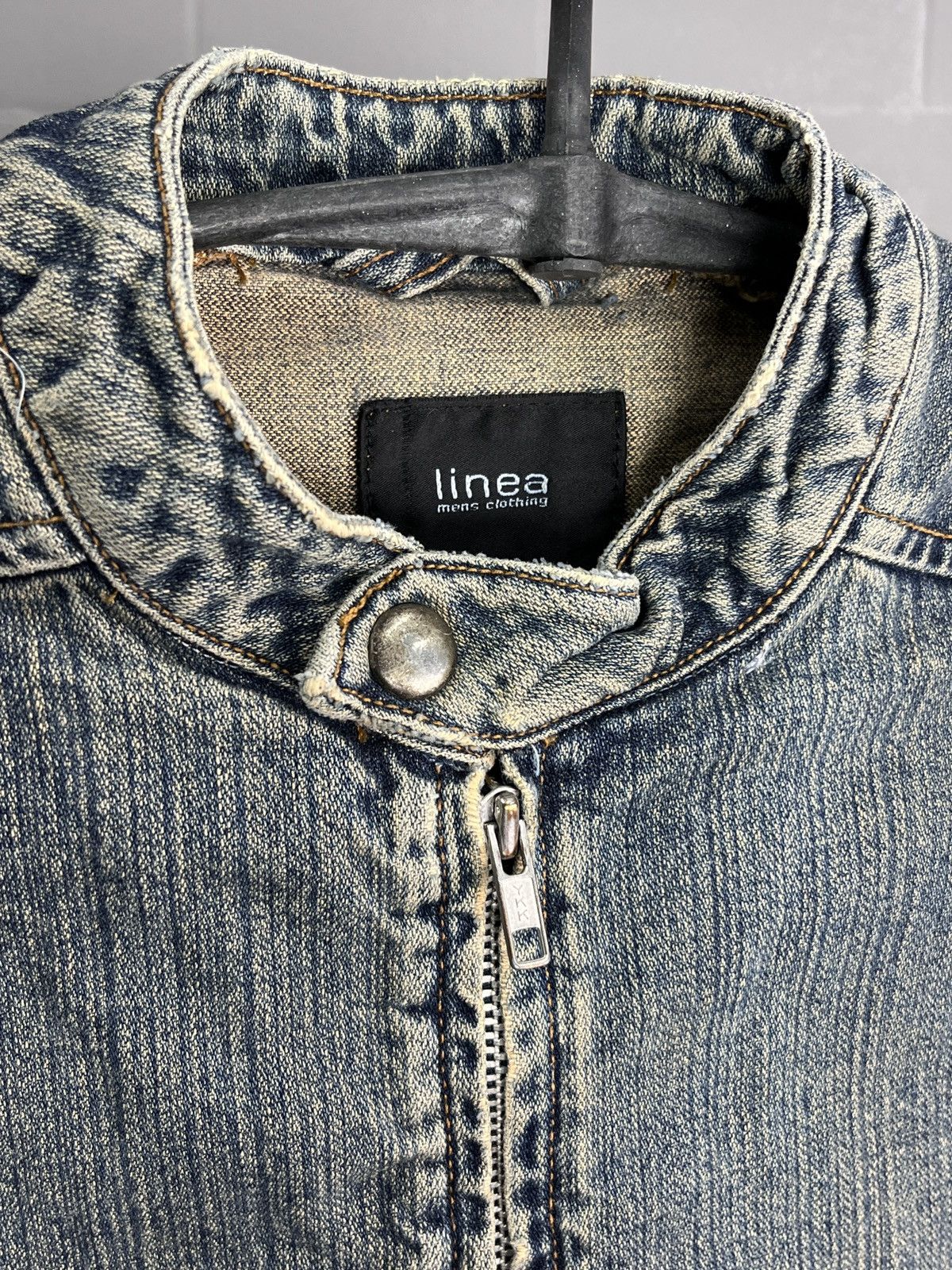 Vintage AMAZING YELLOW FADE RARE BONDAGE HEAVY DENIM JACKET - 2286 Size US M / EU 48-50 / 2 - 6 Thumbnail