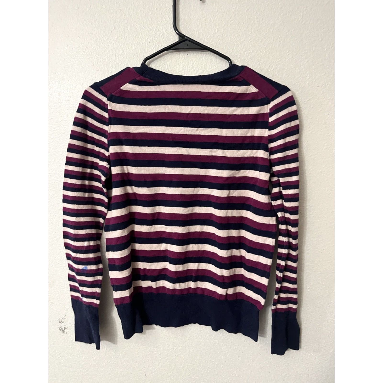 Gap GAP Women Sweater Crew Neck Multicolor Stripe Raglan Sleeve Knit Pullover Size S Size S / US 4 / IT 40 - 2 Thumbnail