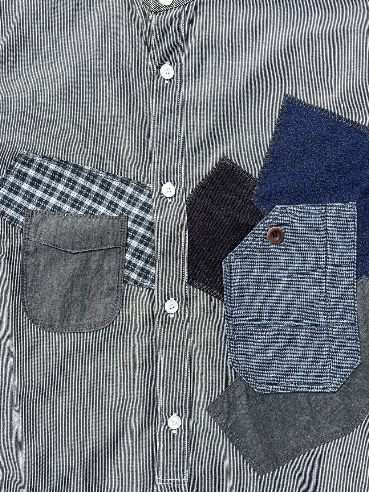 Junya Watanabe AD2013 Junya Watanabe Patchwork Button Up Shirt Size US XS / EU 42 / 0 - 3 Thumbnail