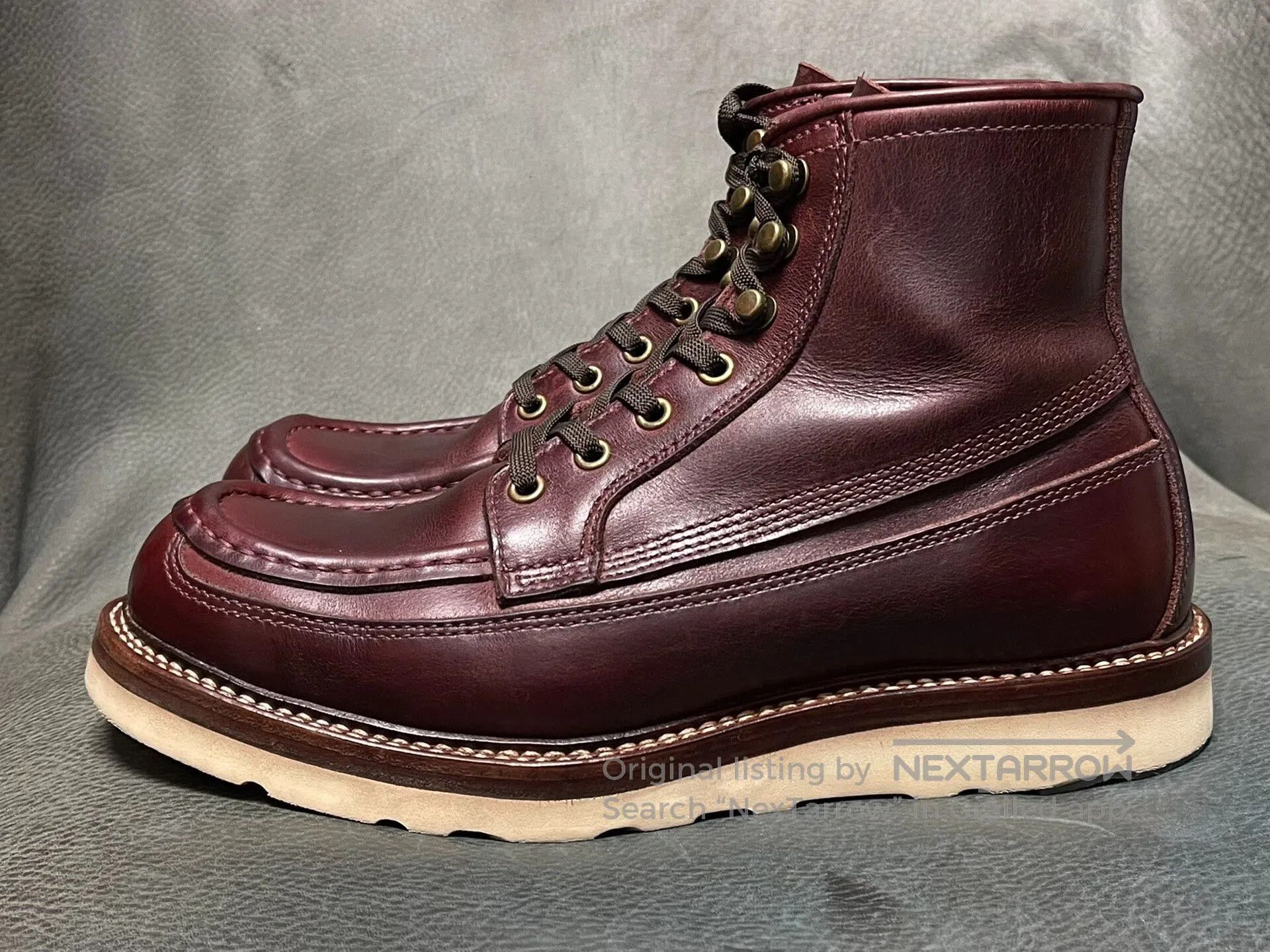 Meister Left Master Custom Burgundy Leather Shoes. Size US 9 / EU 42 - 2 Thumbnail