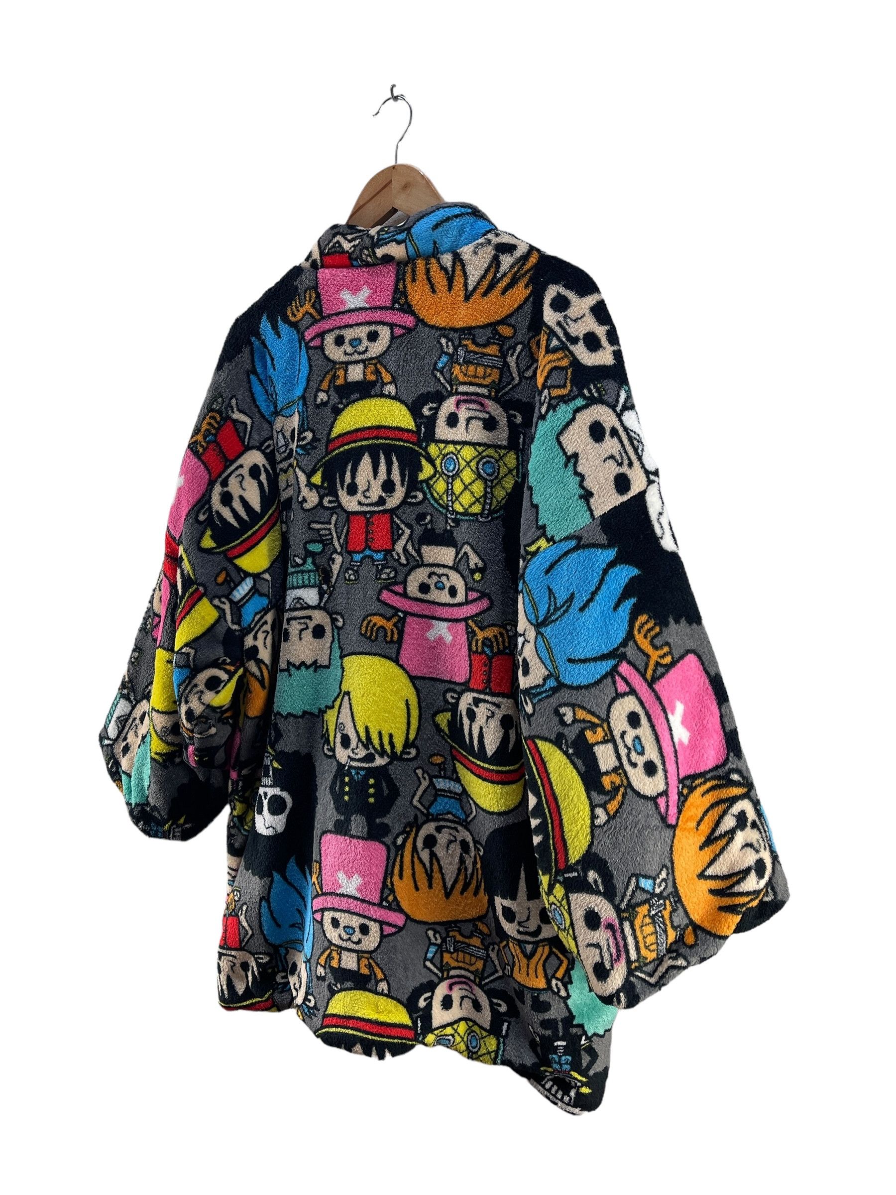 Anime Vintage One Piece Kimono Full Print Fleece Jacket Size US L / EU 52-54 / 3 - 6 Thumbnail