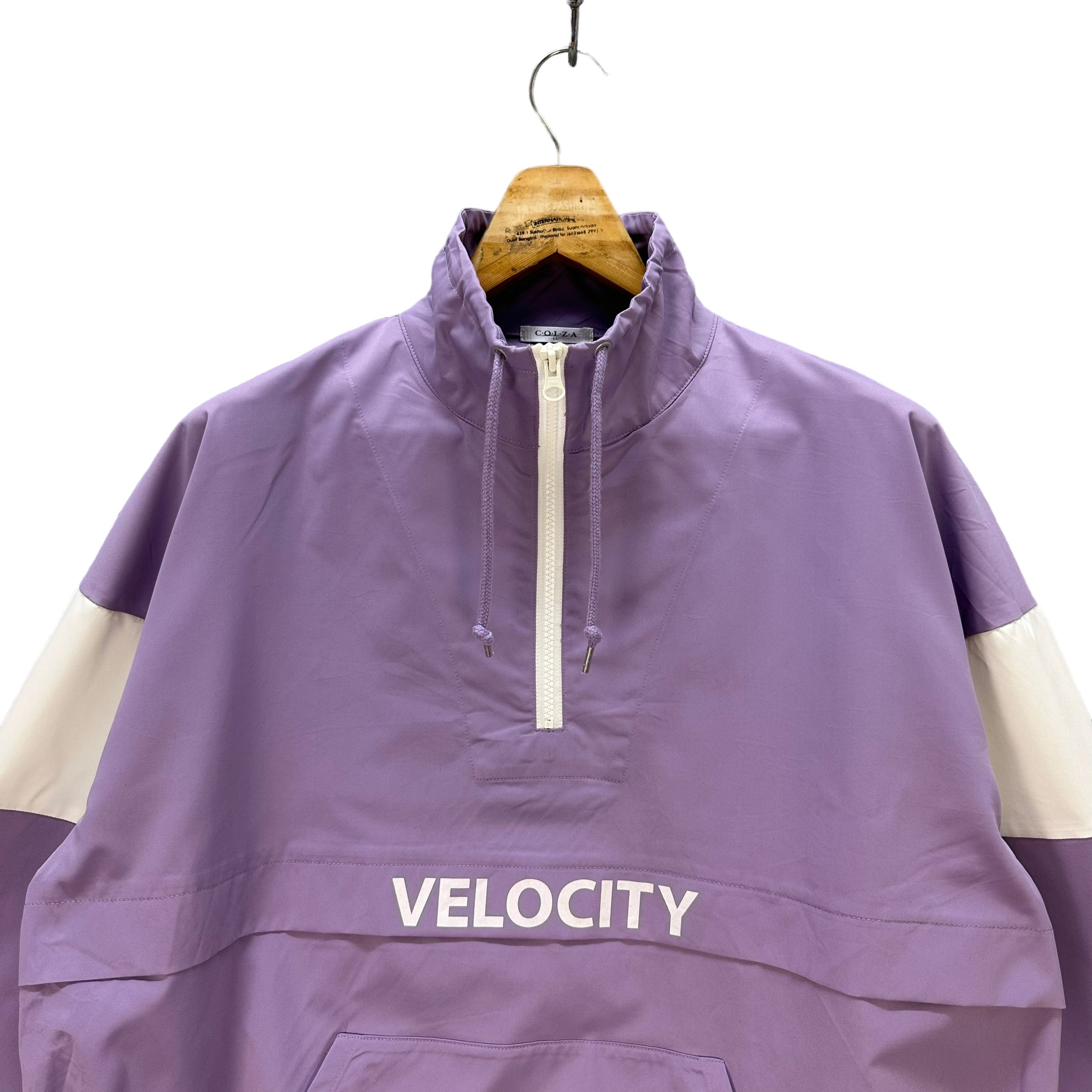 Japanese Brand VELOCITY LOGO HALF ZIP PURPLE PULLOVER JUMPER #8360-005 Size US XL / EU 56 / 4 - 2 Thumbnail