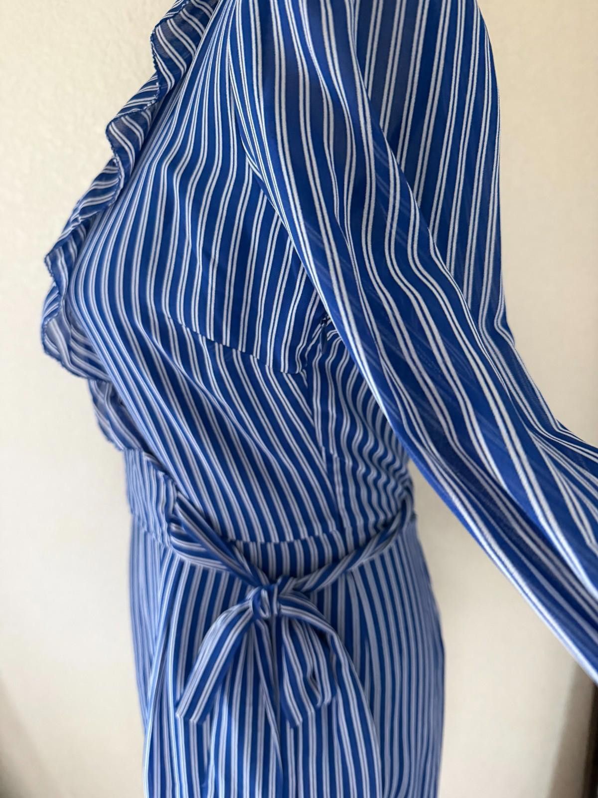 Michael Kors Michael Kors Women's Striped Ruffled Romper Size 26" / US 2 / IT 38 - 5 Thumbnail