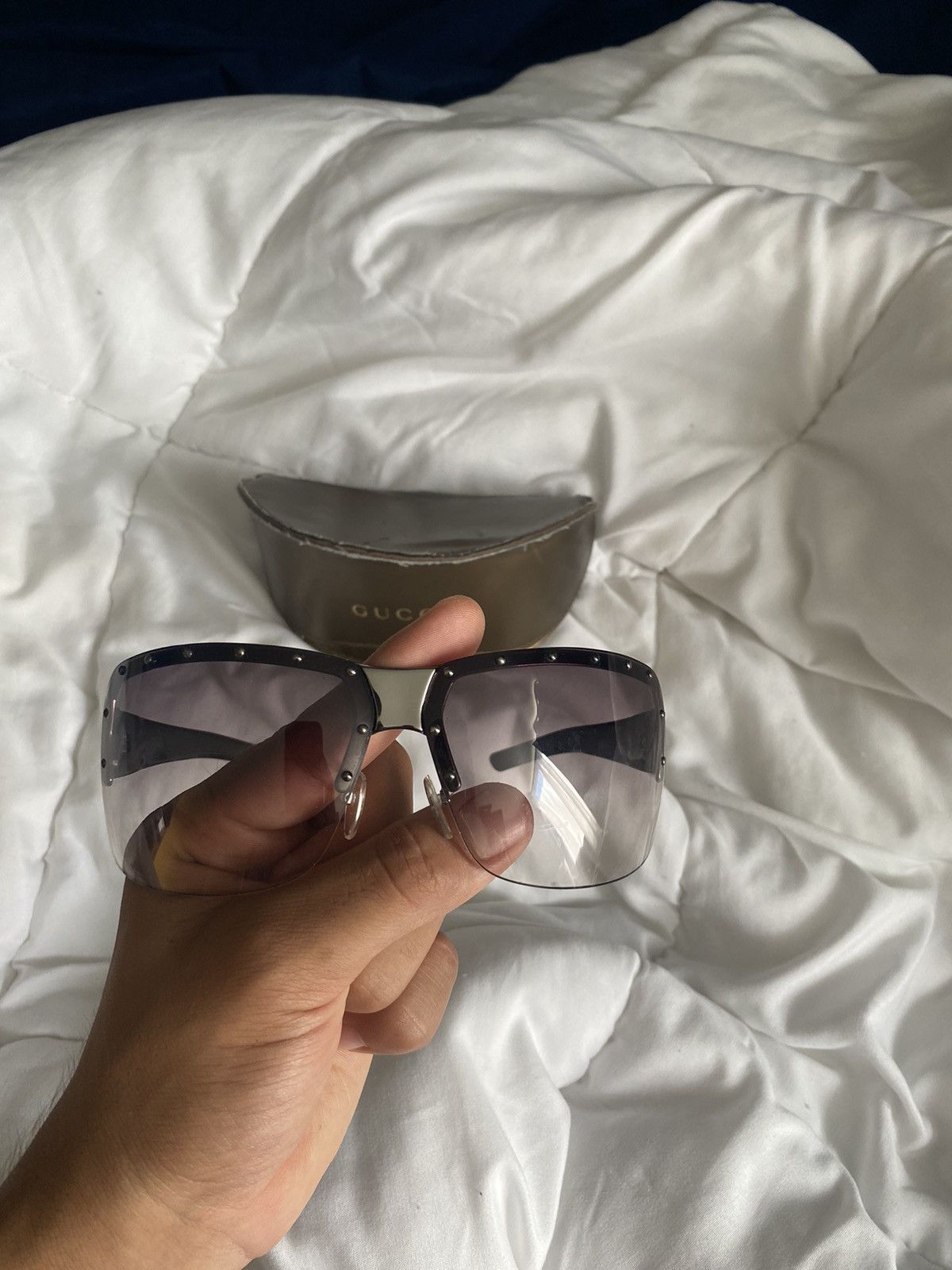 Gucci Vintage 00’s Gucci Studded Sunglasses Size ONE SIZE - 2 Thumbnail