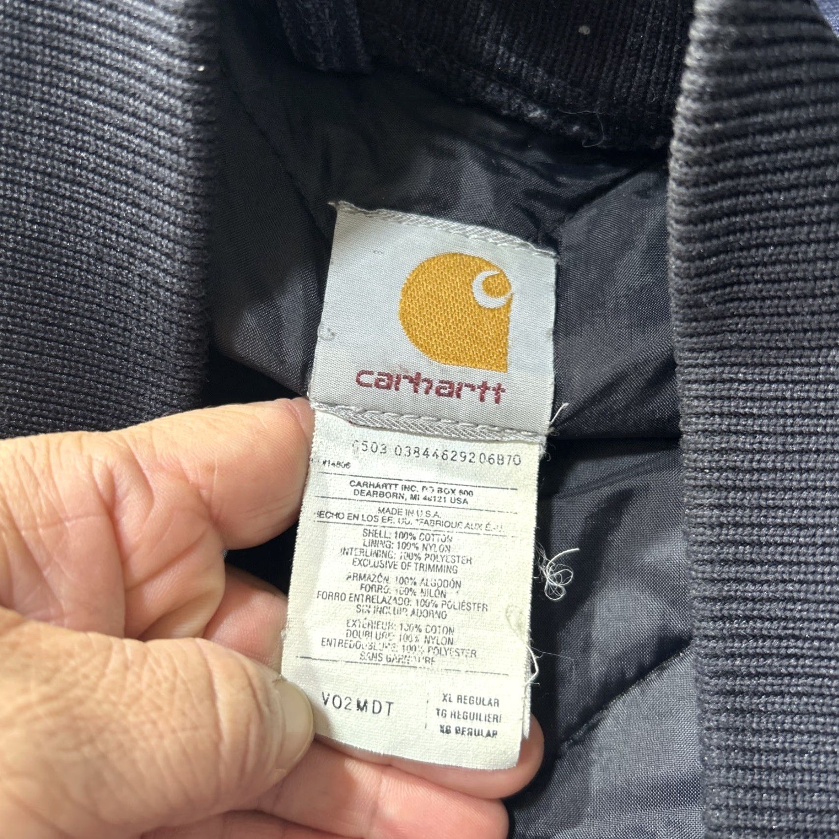 Carhartt VINTAGE Carhartt Vest Mens XL Midnight Blue Canvas Quilt Lined Zip Up Jacket 90s MD t? Size US XL / EU 56 / 4 - 7 Thumbnail