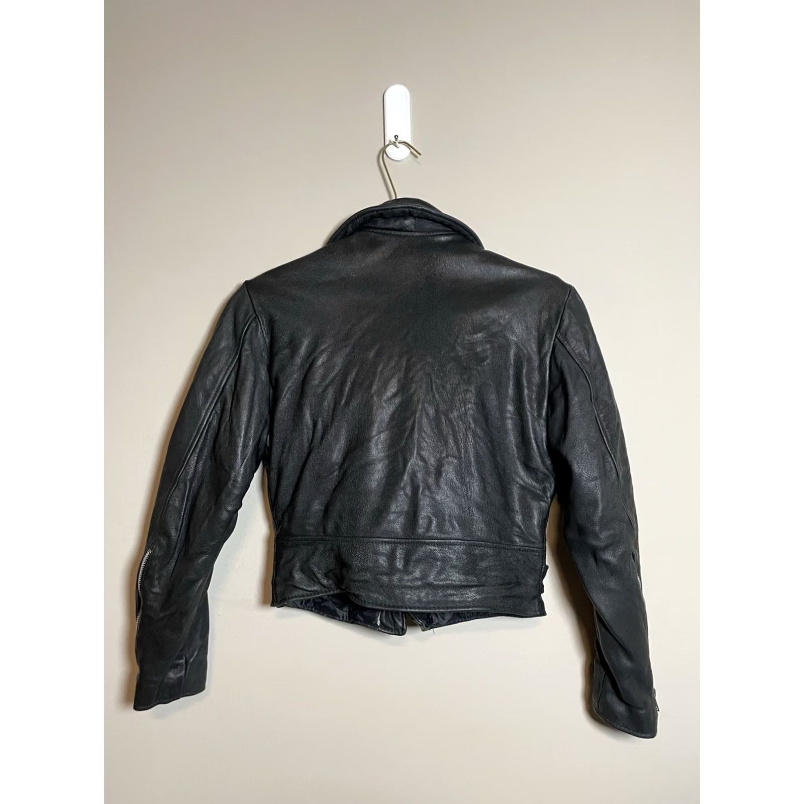 Vintage VINTAGE Gino Leather Jacket Women's L Bomber Jacket Black Leather Long Sleeve Zip Casual Travel Fall Winter Spring Size L / US 10 / IT 46 - 3 Thumbnail