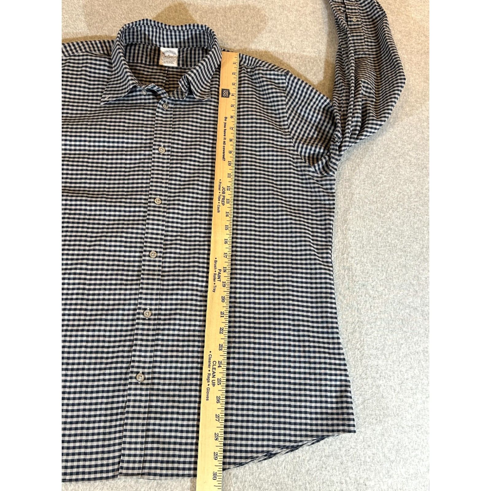 Brooks Brothers Brooks Brothers Shirt Mens XL Blue Check Non Iron Stretch Button Long Sleeve Size US XL / EU 56 / 4 - 5 Thumbnail