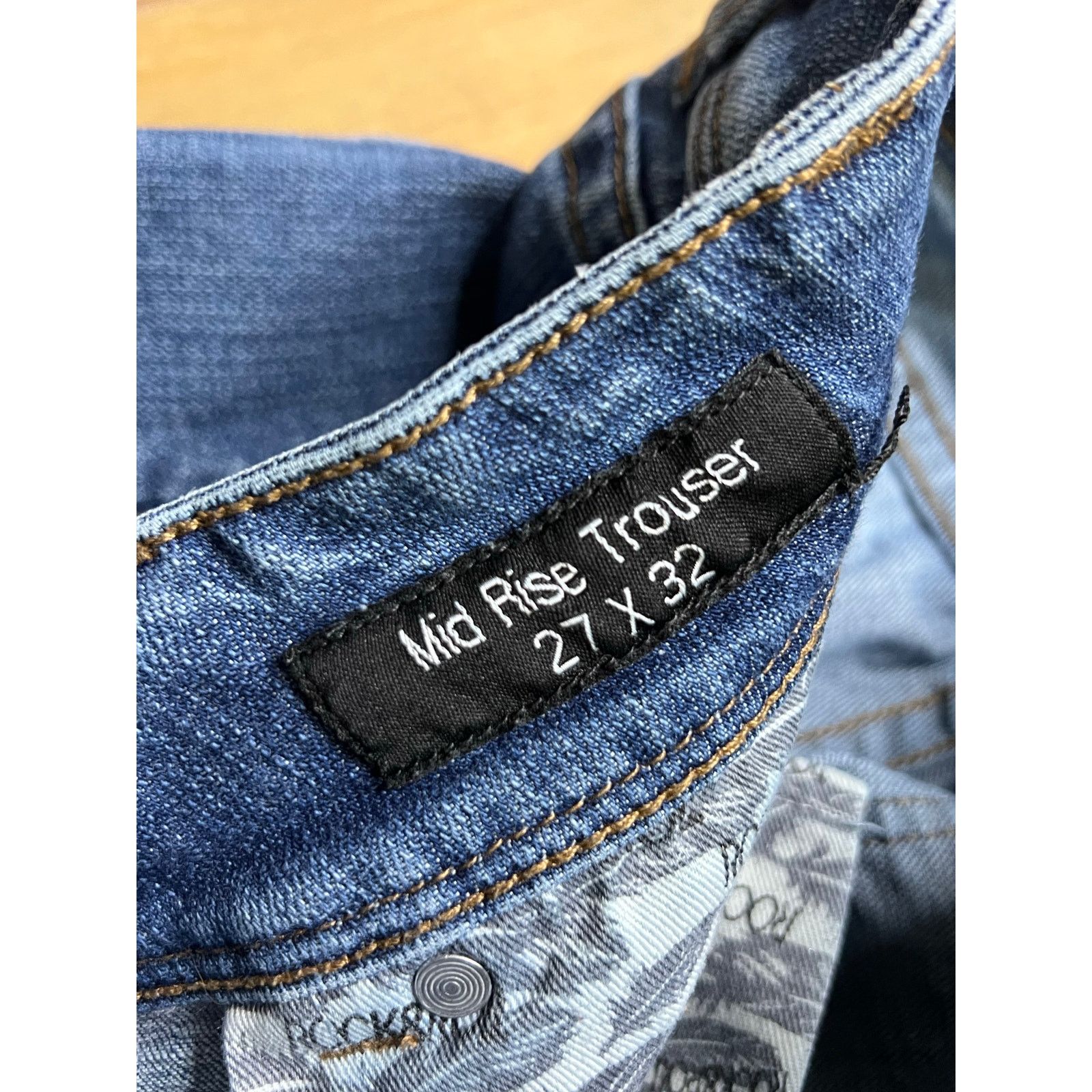 Vintage Rock & Roll Jeans Women’s Sz 27X32 Denim Mid Rise Flare Y2K Size 27" / US 4 / IT 40 - 3 Thumbnail