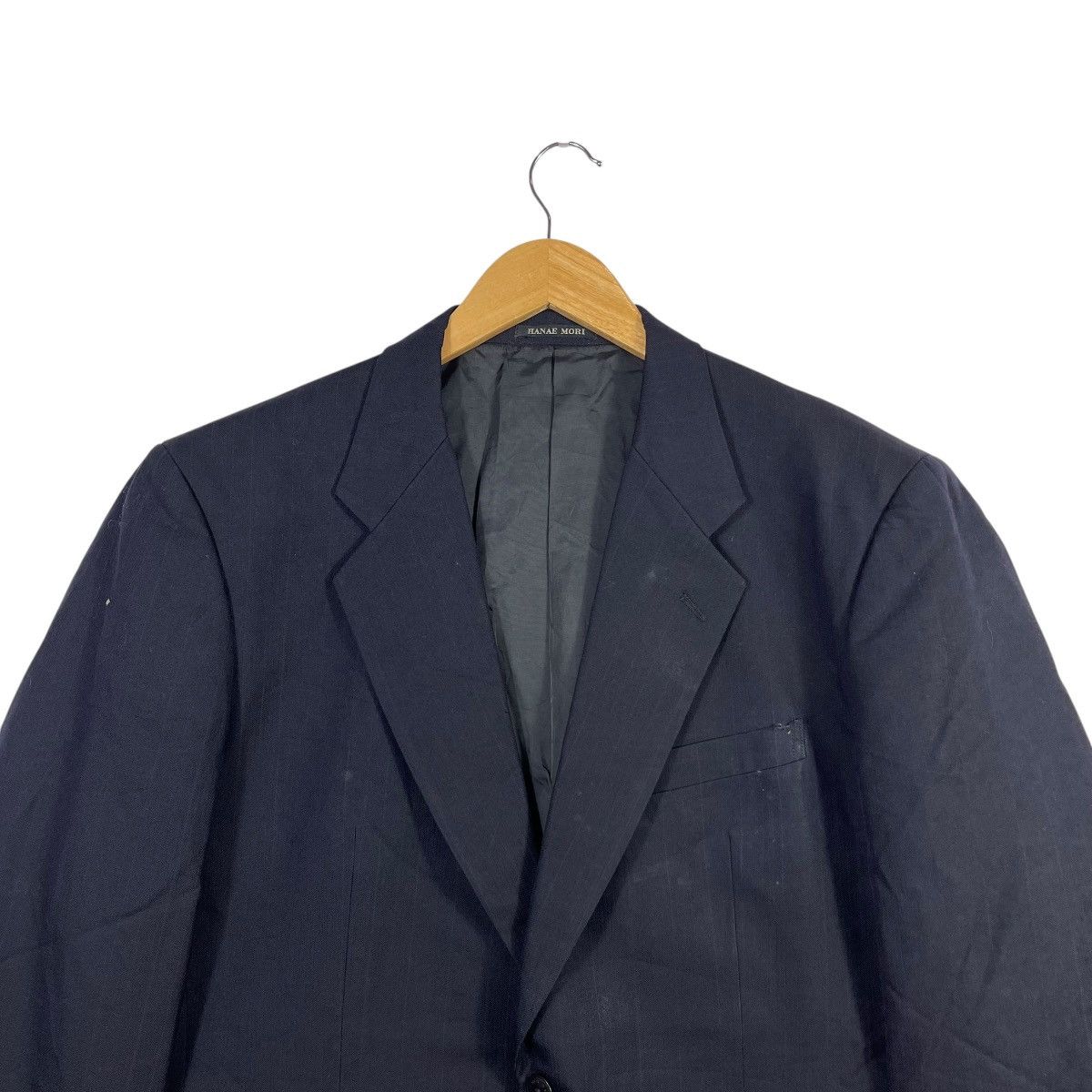 Hanae Mori HANAE MORI Monsieur Navy Wool Blazer Jacket Size 38R - 2 Thumbnail