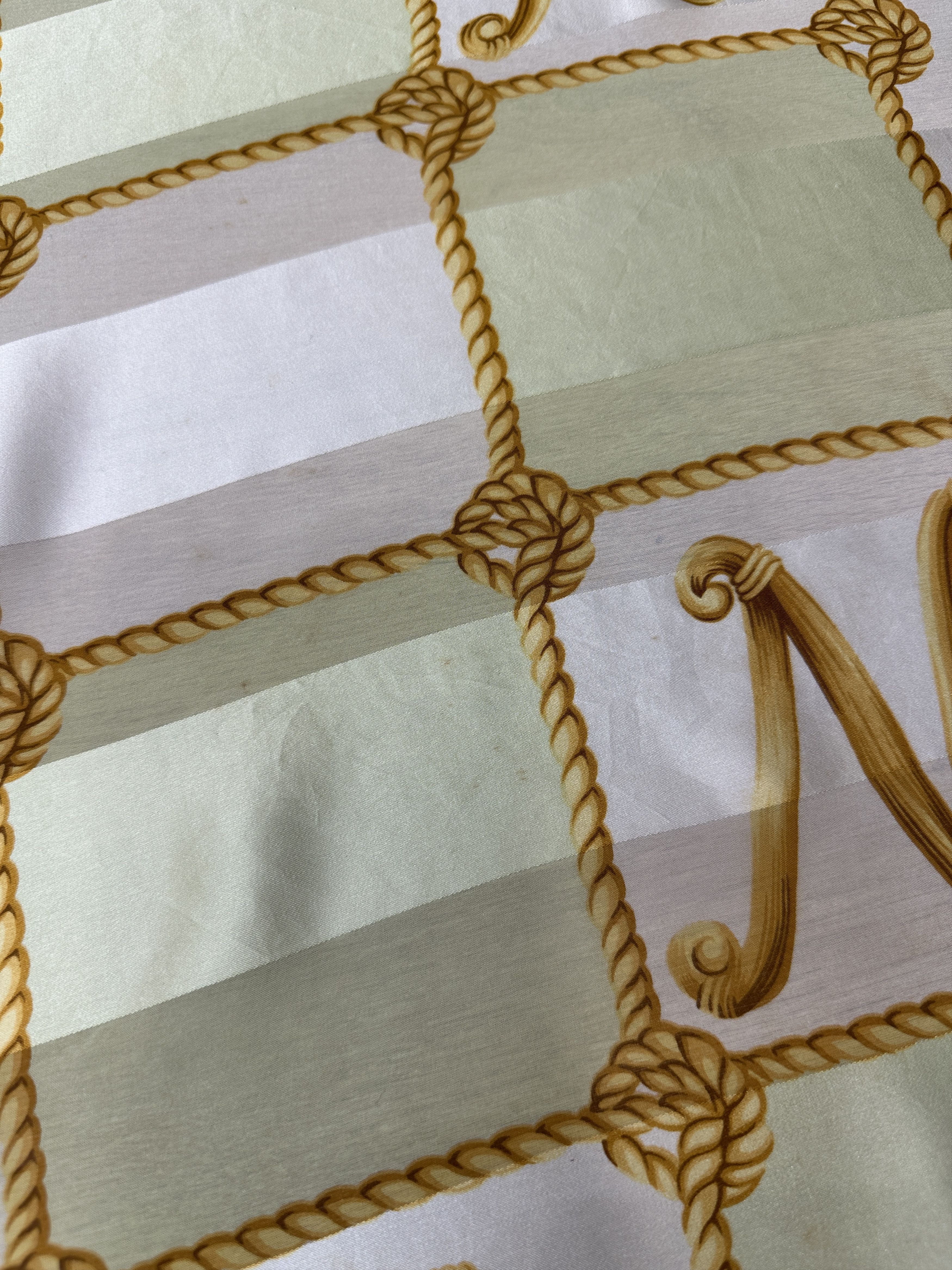 Nina Ricci Nina Ricci Paris 100% Silk Rope Lattice Square Scarf 86x85 Size ONE SIZE - 6 Thumbnail