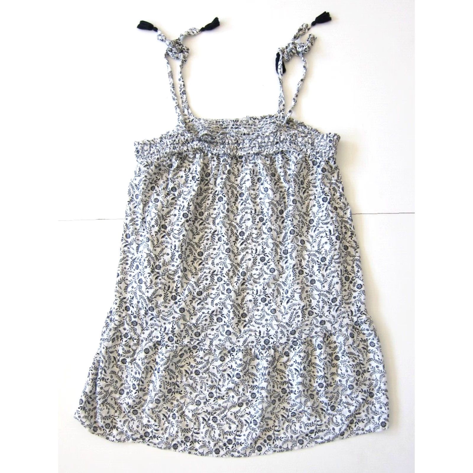 Old Navy VINTAGE Old Navy 100% Rayon Black White Pocket Floral Tunic Tank Slip Sun Dress Women XL Size XL / US 12-14 / IT 48-50 - 2 Thumbnail