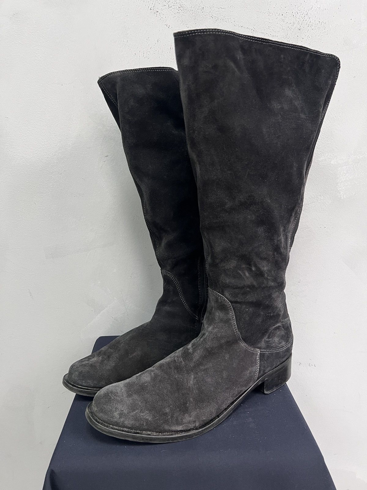 Over the knee suede boots guidi style moto racing 30cm insol