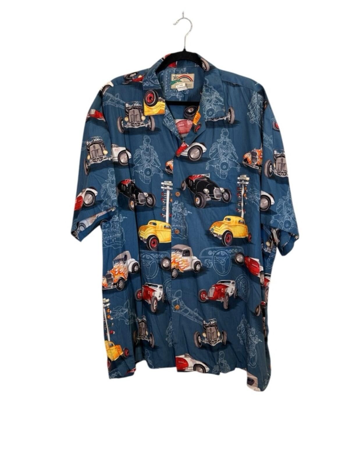 Paradise Found Paradise Found Vintage Hot Rod Hawaiian Shirt sz 2XL Size US XXL / EU 58 / 5 - 1 Thumbnail