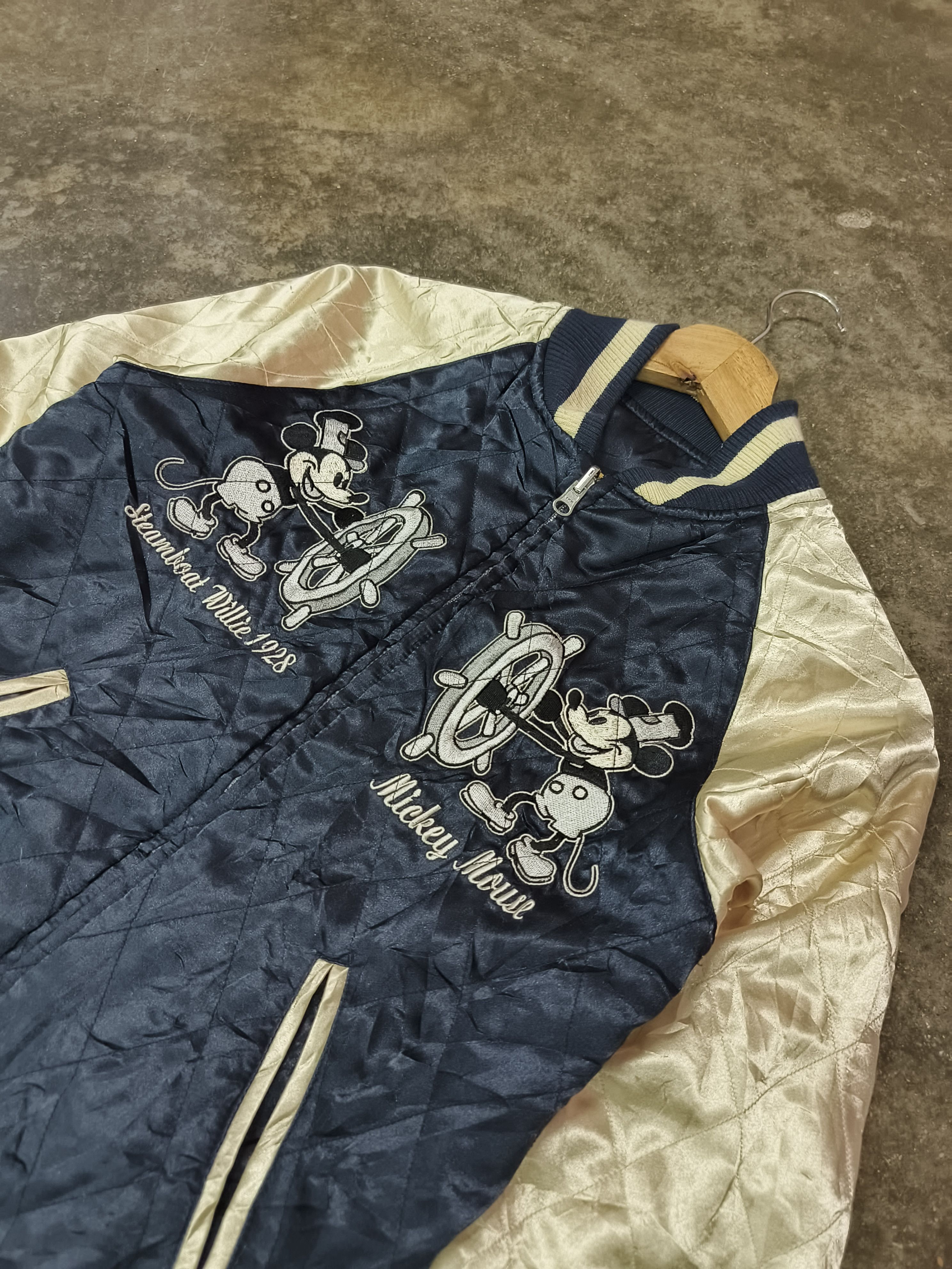 Mickey Mouse Disney Mickey Steamboat Willie revesible sukajan Jacket Size US M / EU 48-50 / 2 - 4 Thumbnail