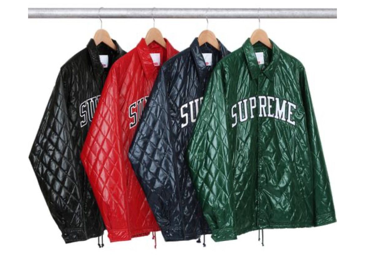 Supreme Supreme Quilted Coaches Jacket (NAVY) Size US L / EU 52-54 / 3 - 8 Thumbnail