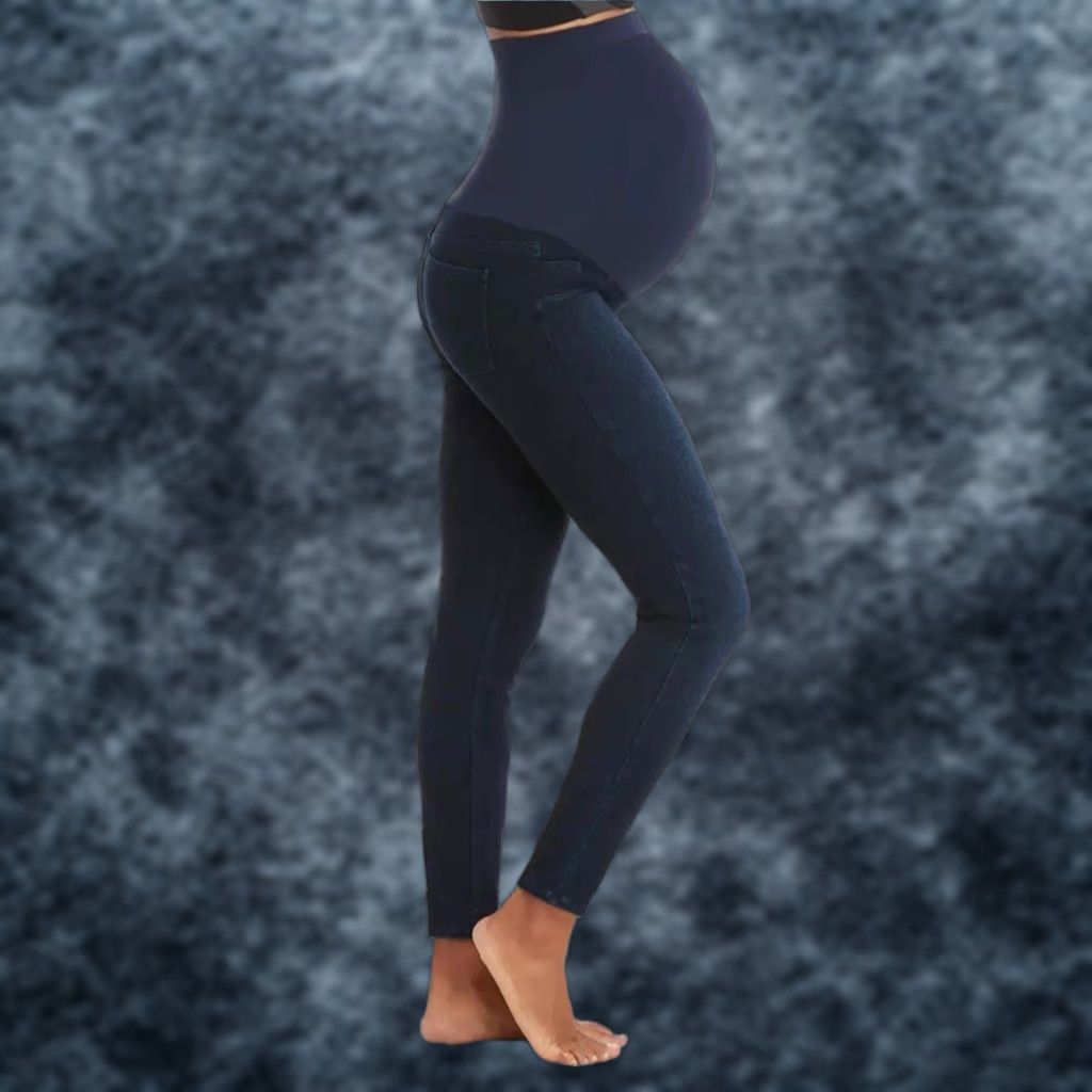 VINTAGE New Spanx Mama Ankle Jean-ish Leggings Size XS Maternity Jeans Twilight Rinse