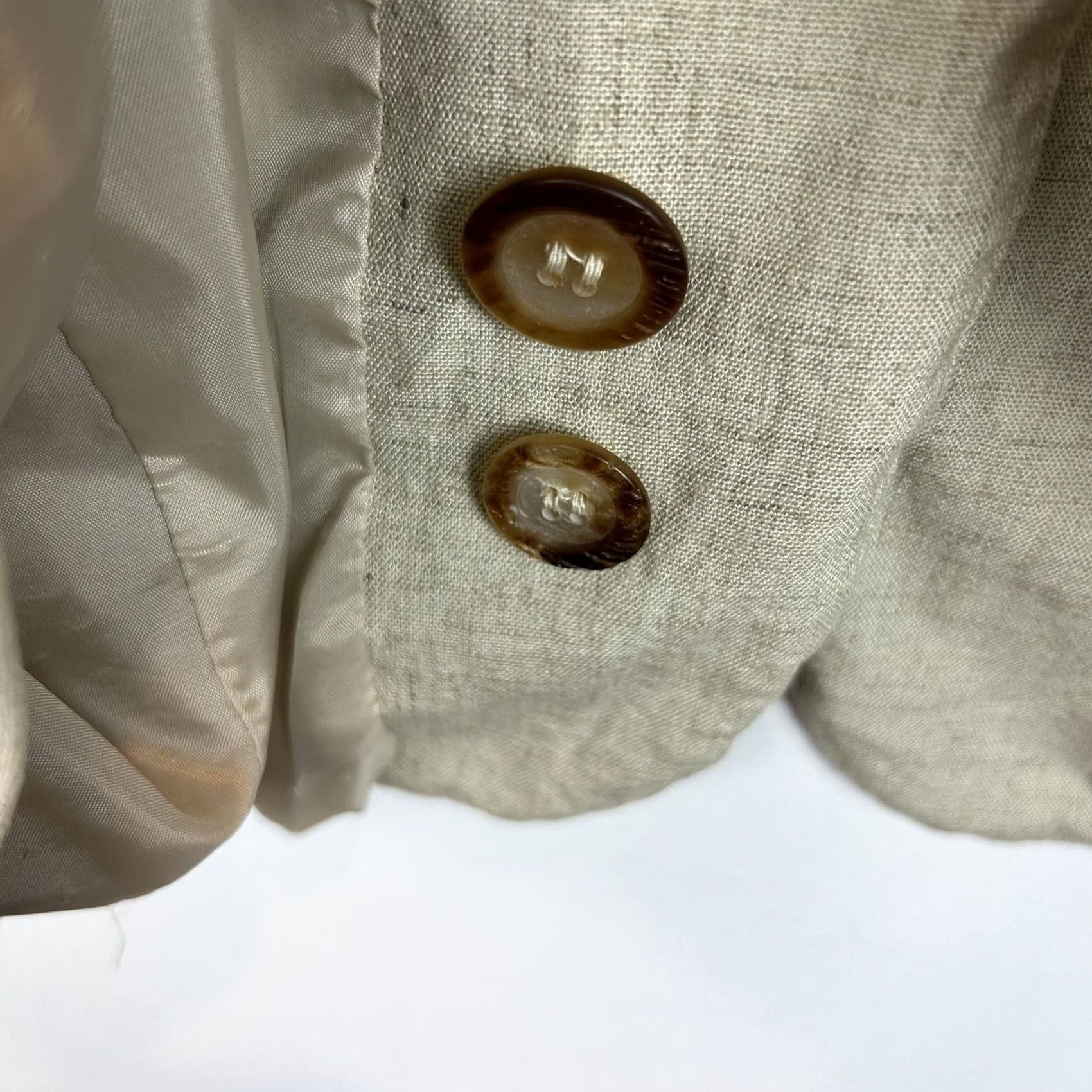 Pendleton Pendleton Blazer Womens M Ivory Linen Wool Lining Blazer USA Shoulder Pads Vintage No (Flaw) Size M / US 6-8 / IT 42-44 - 7 Thumbnail