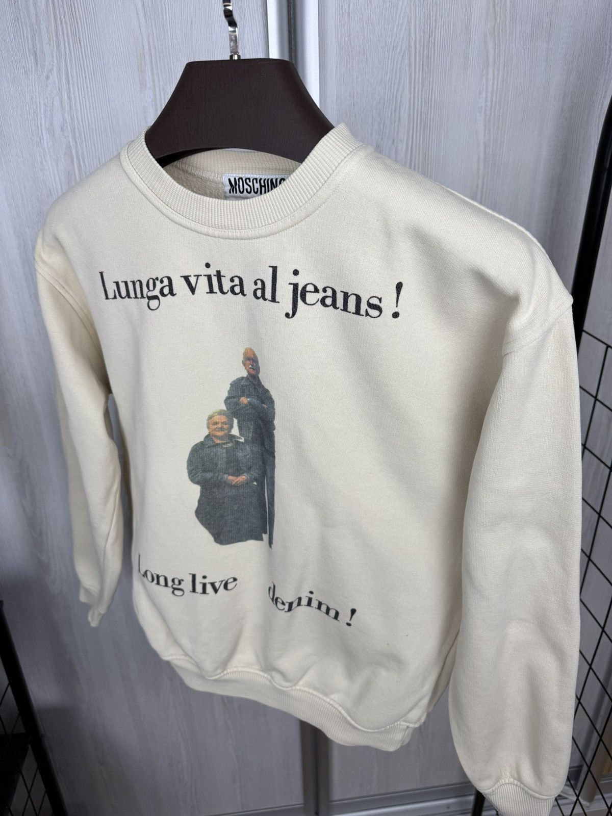Moschino Moschino Sweatshirt Lunga vita al jeans! Long Live Denim Size M / US 6-8 / IT 42-44 - 6 Thumbnail