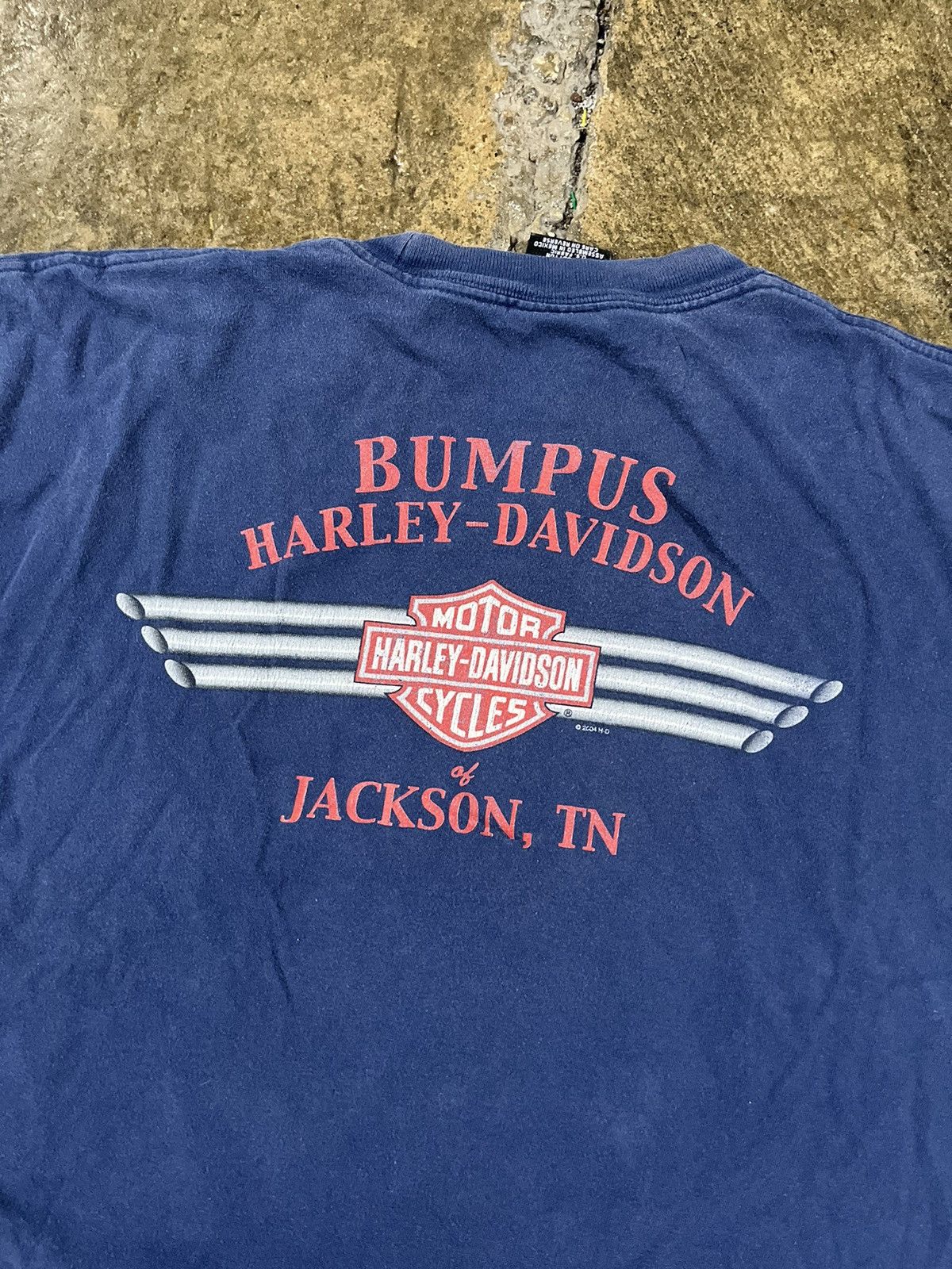 Harley Davidson × Vintage Crazy Vintage Y2K Harley Davidson Eagle Logo Skater Tee Size US XXL / EU 58 / 5 - 6 Thumbnail