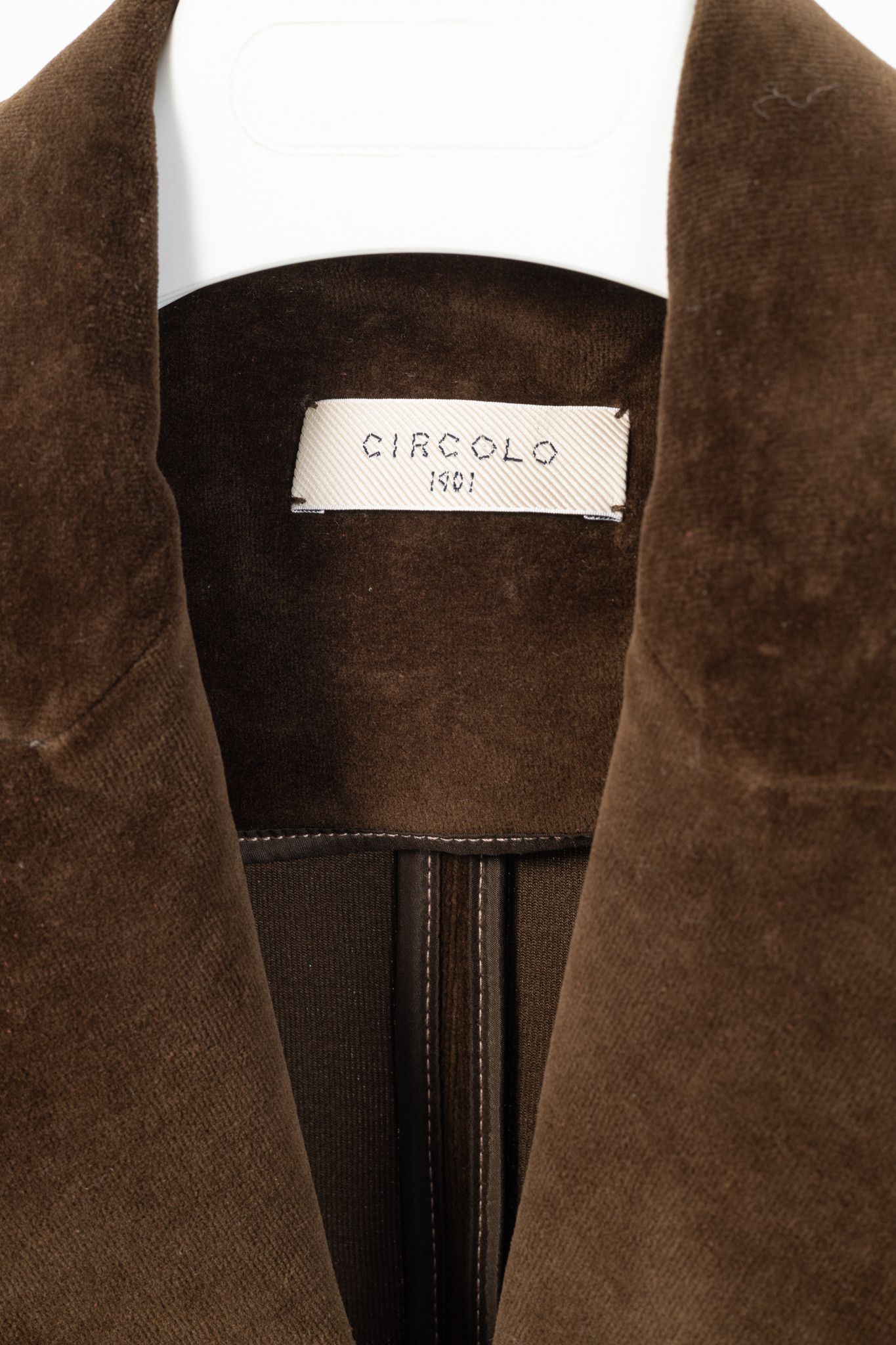 Circolo 1901 Circolo 1901 Brown Velvet Double-Breasted Blazer Size XS / US 0-2 / IT 36-38 - 4 Thumbnail
