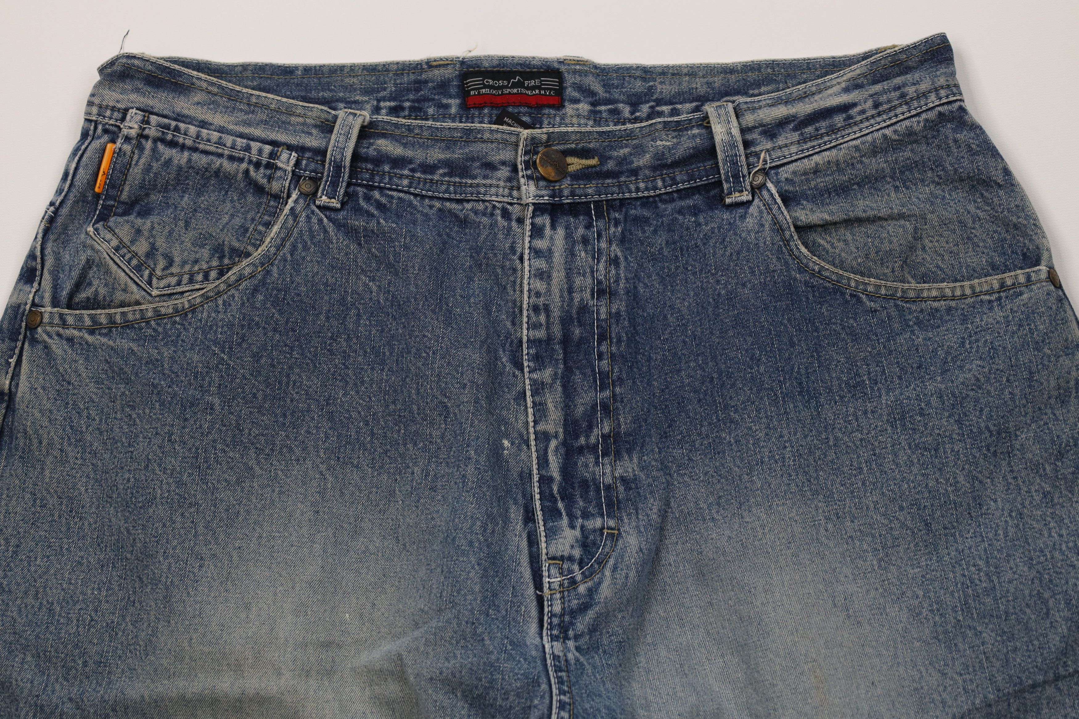 Vintage Vintage 90s Y2K Streetwear Baggy Fit Denim Jean Shorts Blue Size US 34 / EU 50 - 2 Thumbnail