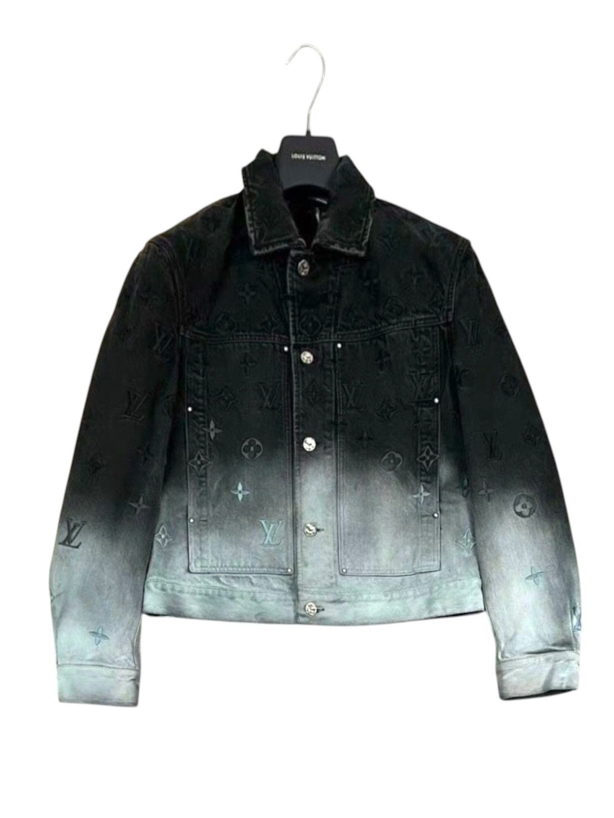 Louis Vuitton Louis Vuitton 48 Gradient Denim Jacket Embroidered Monogram Size US M / EU 48-50 / 2 - 2 Thumbnail