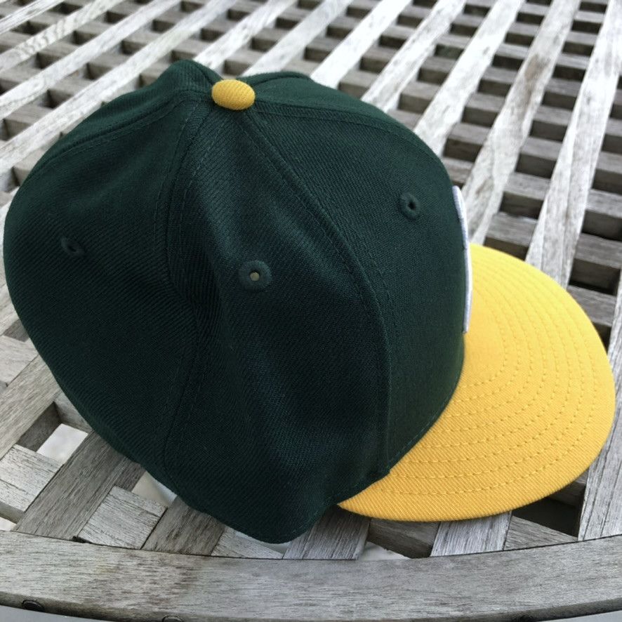 New Era Oakland Athletics A's 1989 WS Patch 59FIFTY Wool Hat 7 3/8 Size ONE SIZE - 3 Thumbnail