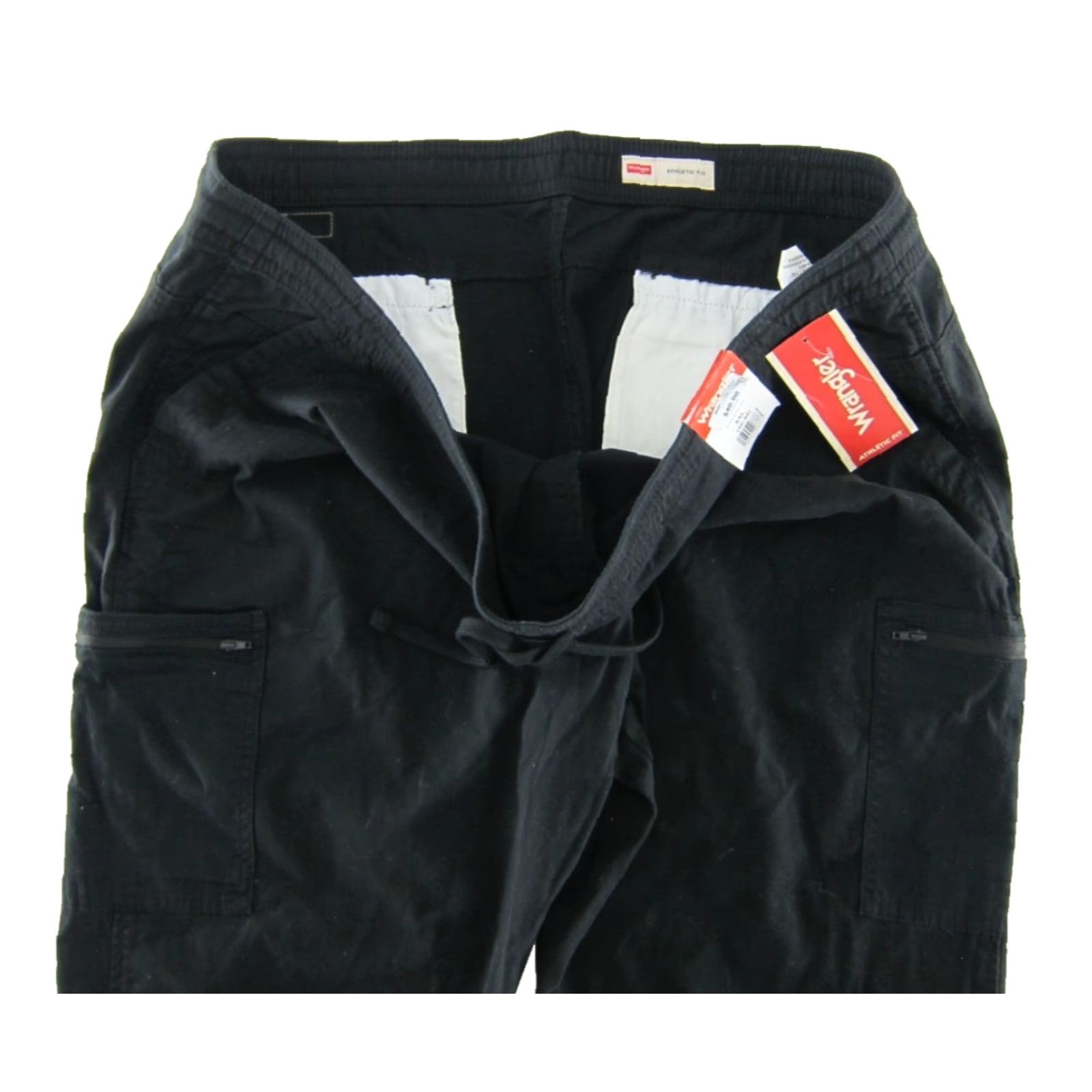Wrangler NWT Wrangler Black Cotton Stretch Athletic Fit Pocket Cargo Pants Men XXL Size US 30 / EU 46 - 4 Thumbnail