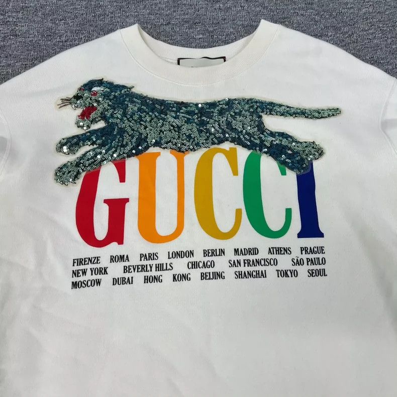 Gucci Gucci Sequin Large Logo Poolover Sweatshirt 2502-Nextarrow Size US M / EU 48-50 / 2 - 5 Thumbnail