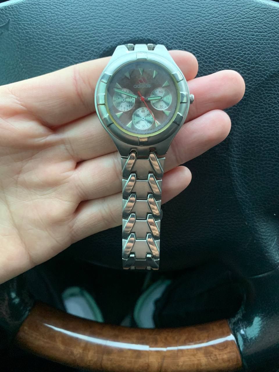 Adidas × Vintage VERY RARE ADIDAS SILVER RETRO WATCH ADVENTURE Y2K 90s DELUX Size ONE SIZE - 1 Thumbnail