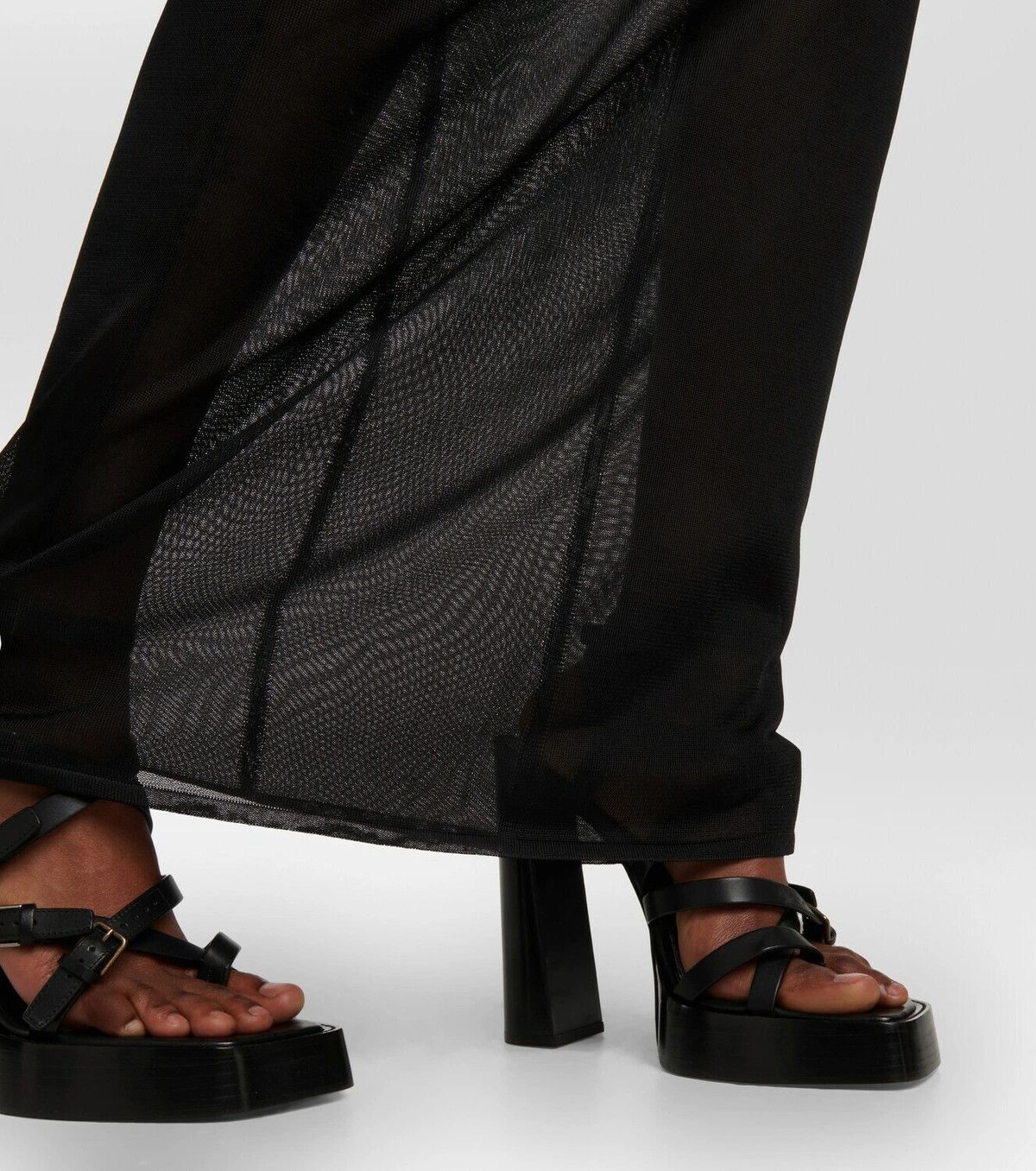 Saint Laurent Paris o1y0126 Maxi Dress in Black Size M / US 6-8 / IT 42-44 - 3 Thumbnail