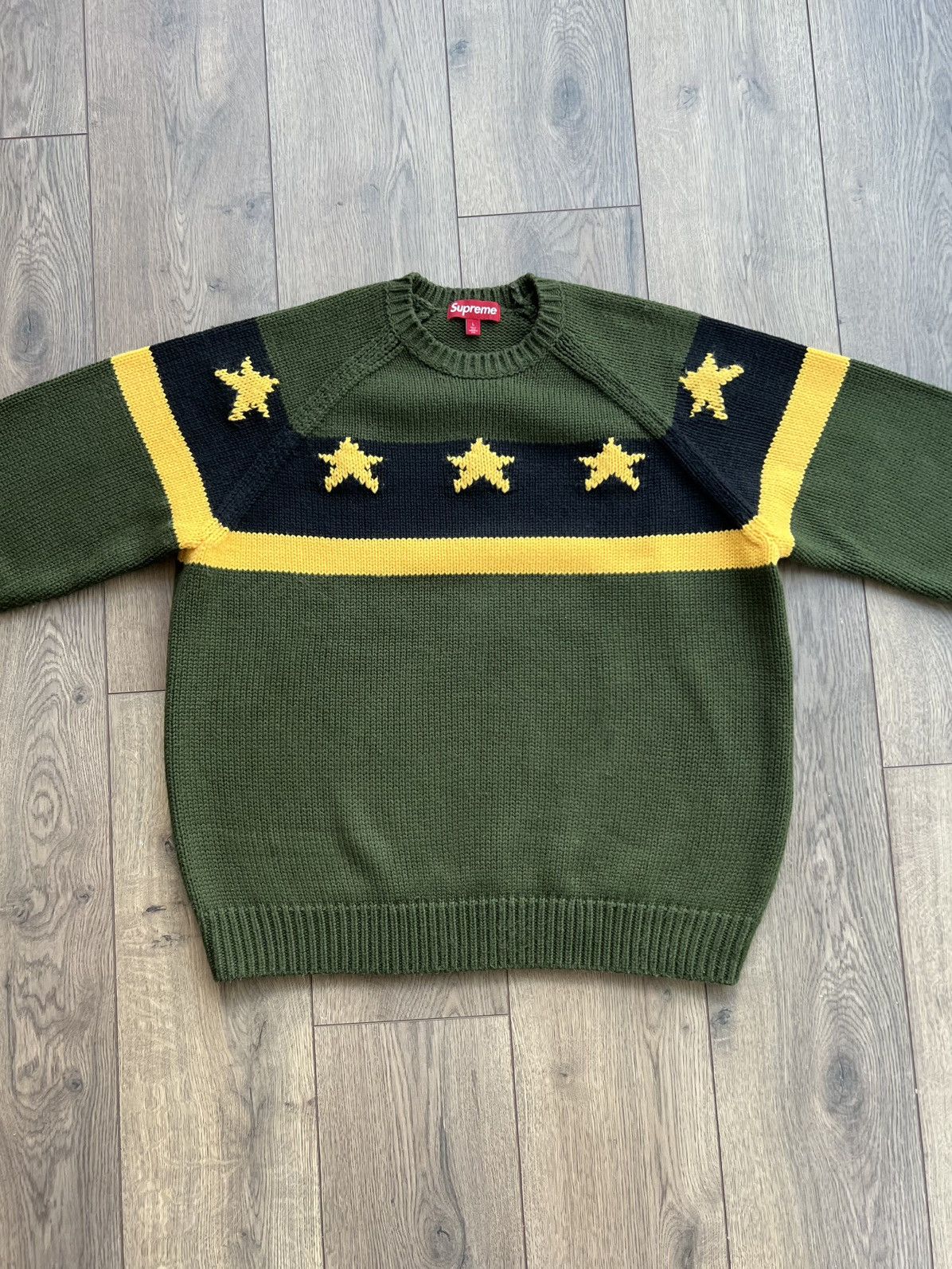 Supreme Supreme Stars Sweater “Green” Large Size US L / EU 52-54 / 3 - 3 Thumbnail