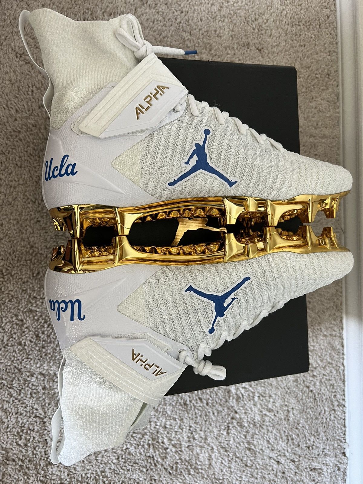 Jordan Brand Nike Jordan Alpha Menace Elite 2 UCLA Player Exclusive Cleat Size US 11 / EU 44 - 7 Thumbnail