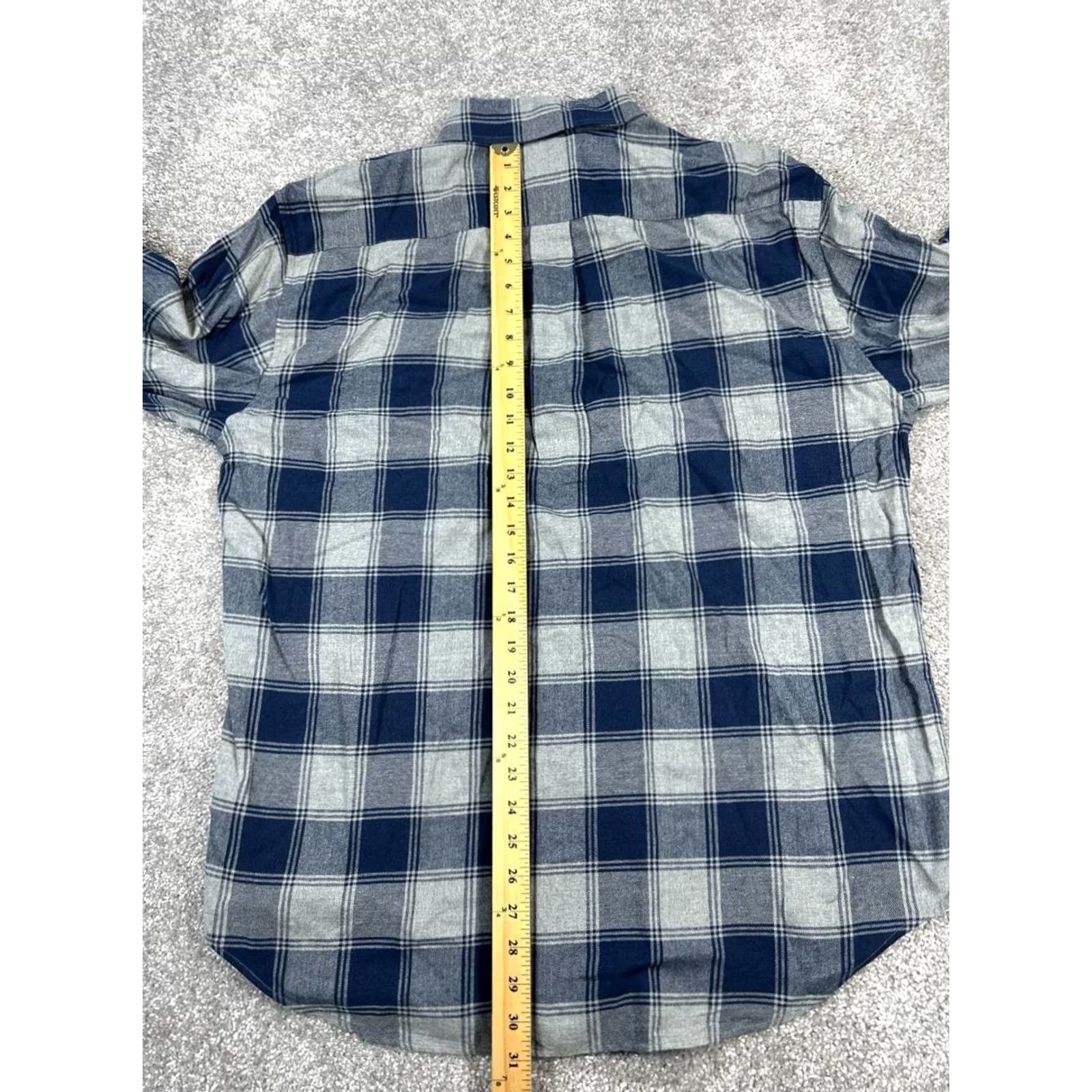 Brooks Brothers Brooks Brothers 346 Shirt Mens Large Blue Gray Cotton Button-Up Plaid Collar Down Classic Size US L / EU 52-54 / 3 - 7 Thumbnail