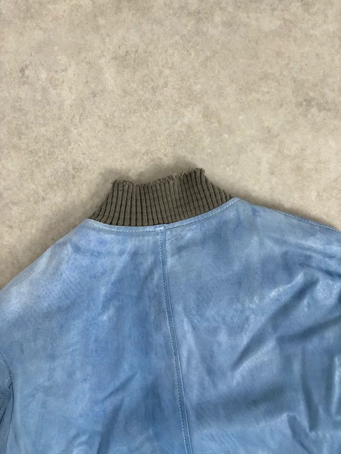 Giorgio Brato Giorgio Brato Baby Blue Faded Leather Jacket Size US M / EU 48-50 / 2 - 6 Thumbnail