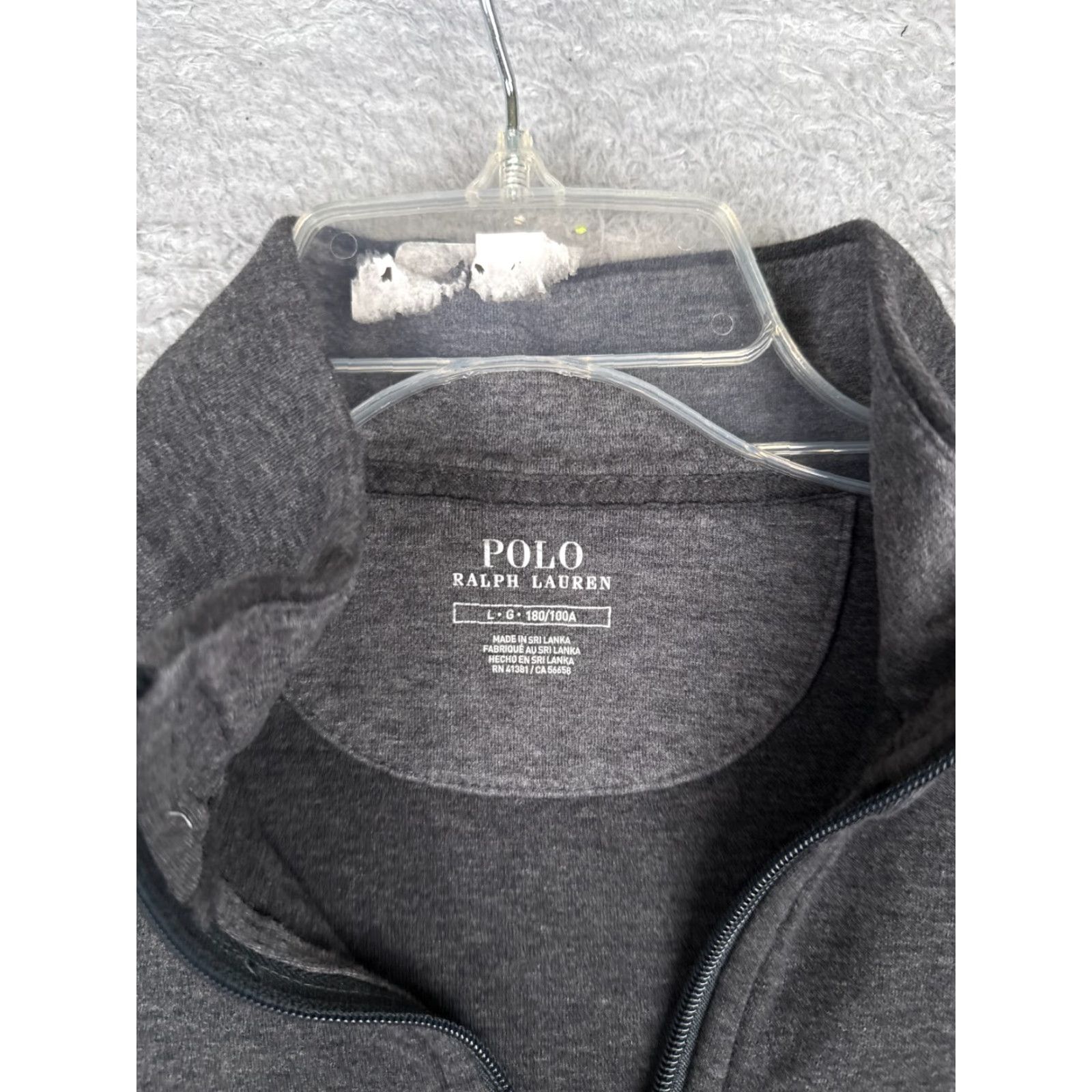 Ralph Lauren Polo Ralph Lauren Sweater Adult Large Gray 1/4 Zip Mock Neck Cotton Blend Pullover Size US L / EU 52-54 / 3 - 7 Thumbnail