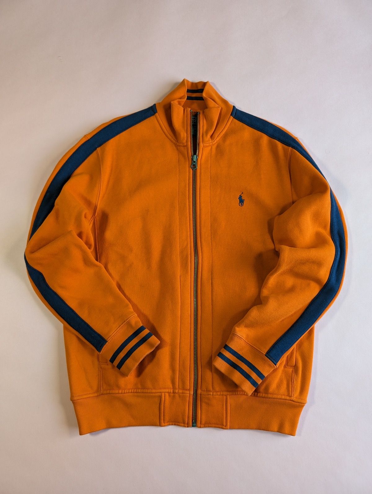 Pre-owned Polo Ralph Lauren Vintage T Luxury Heritage Track Top Jacket In Orange