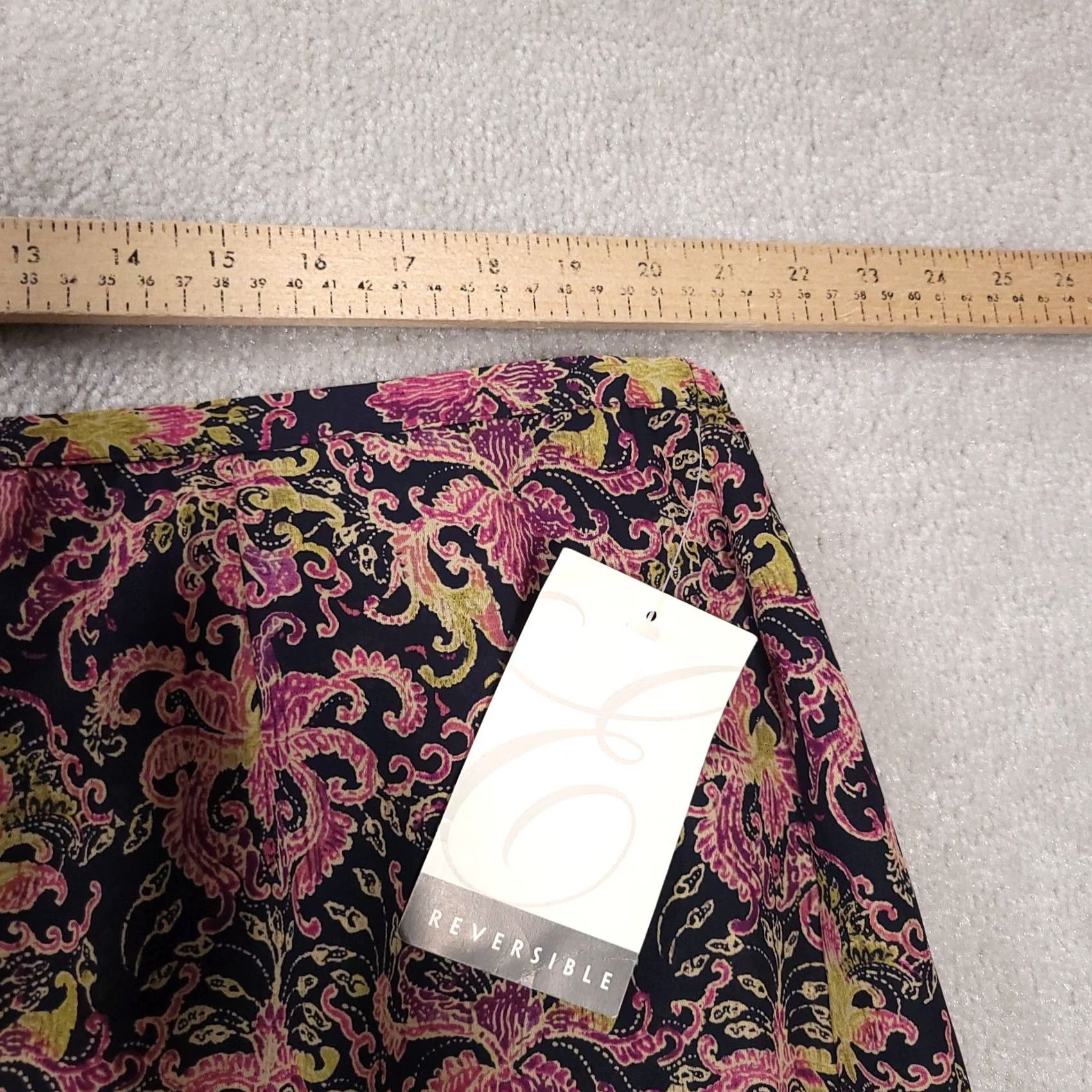Liz Claiborne Emma James Liz Claiborne Maxi Skirt Reversible 22W Plus Slit Floral Geo Womens Skirt Midi 90s Vintage? Size 40" / US 18 - 5 Thumbnail