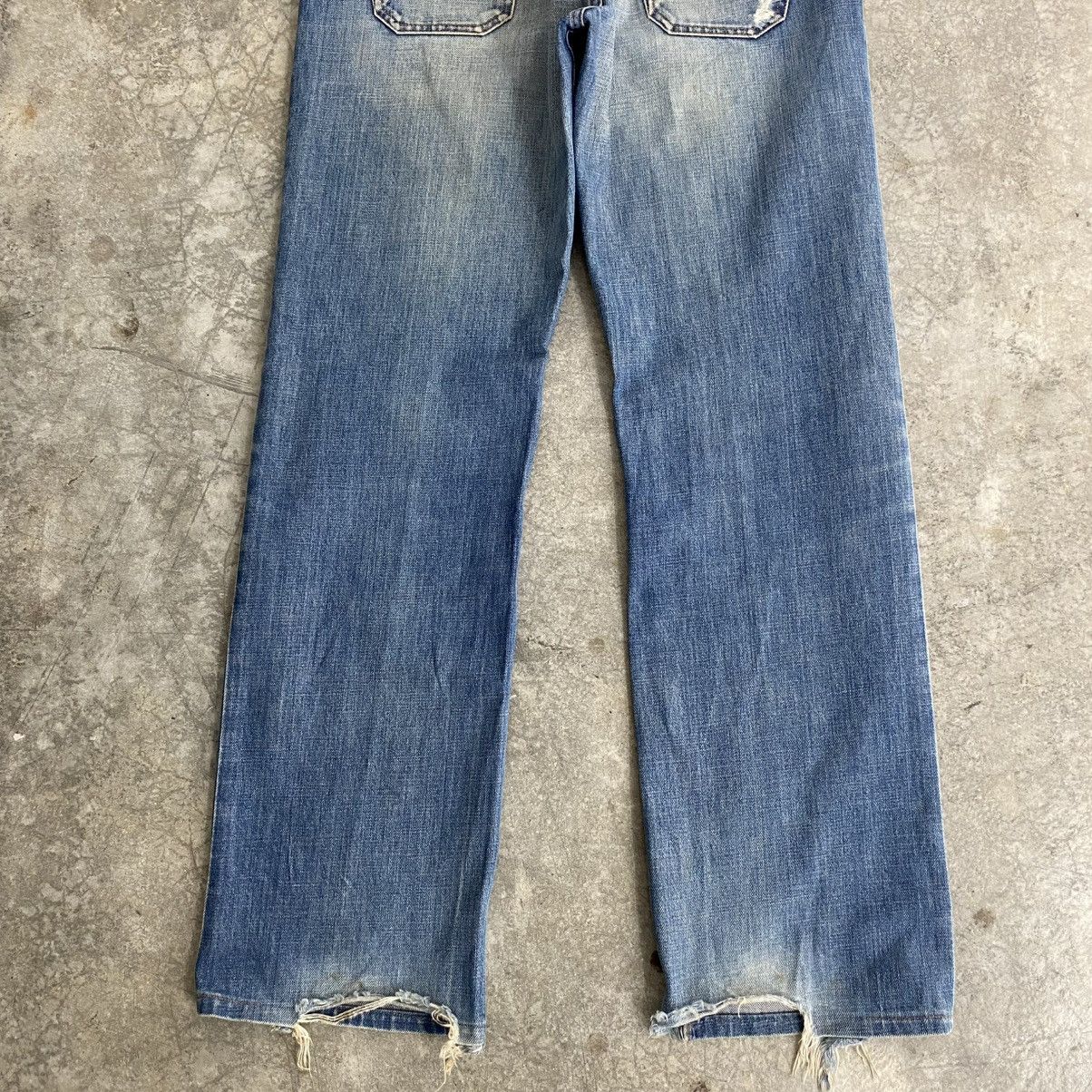 Prada 2000’s Prada Washed Blue Heel Bite Jeans Size US 34 / EU 50 - 16 Thumbnail